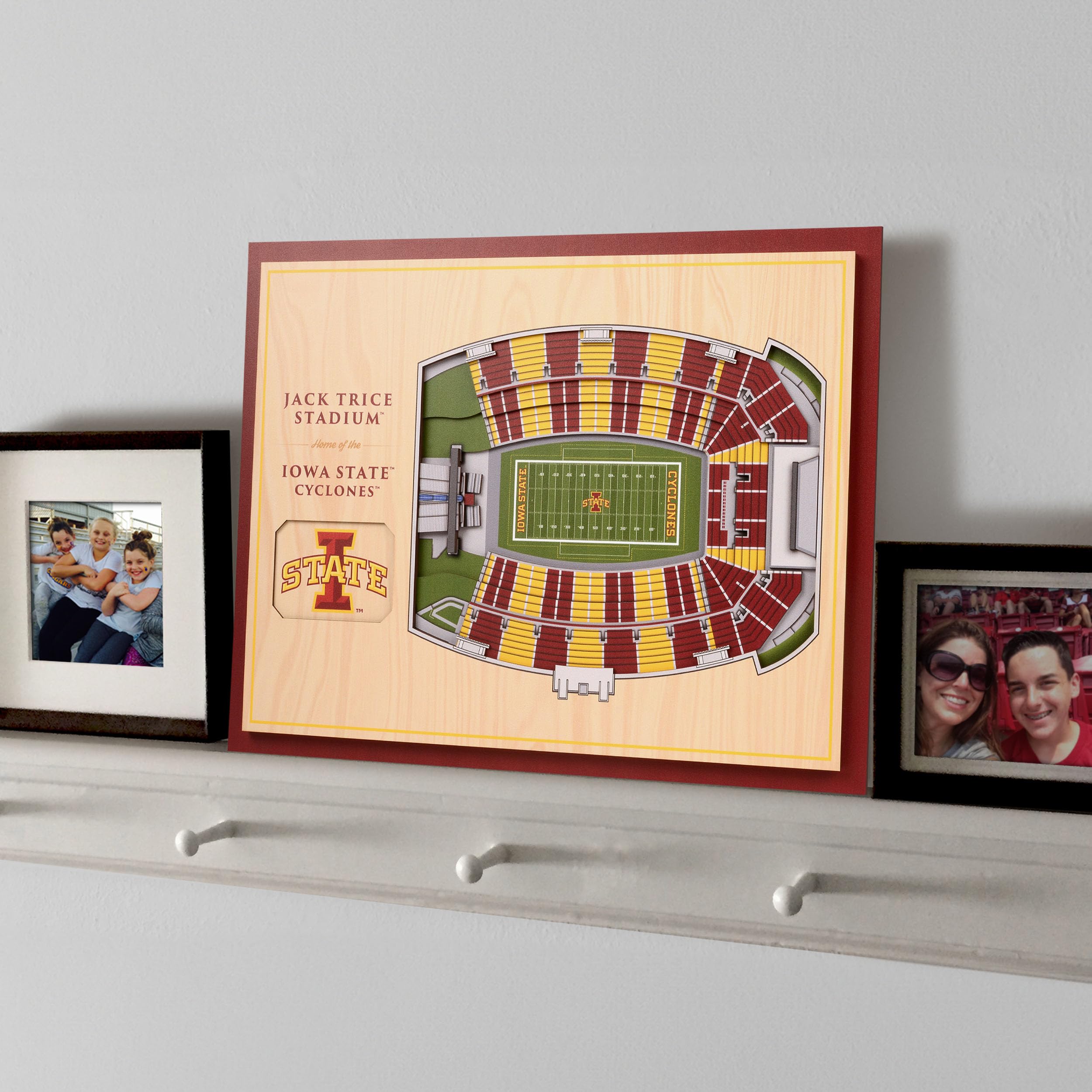 YouTheFan NCAA Iowa State Cyclones 5-Layer StadiumView 3D Wall Art - Jack Trice Stadium - Sports Collectibles, Sports Memorabilia, Sports Fan Shop, Sports Gifts