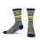 For Bare Feet Mens NCAA West Virginia Mountaineers 5 Star Crew Sock Marble Grey Large - Sports Gifts, Sports Memorabilia, Sports Collectibles, Fan Shop