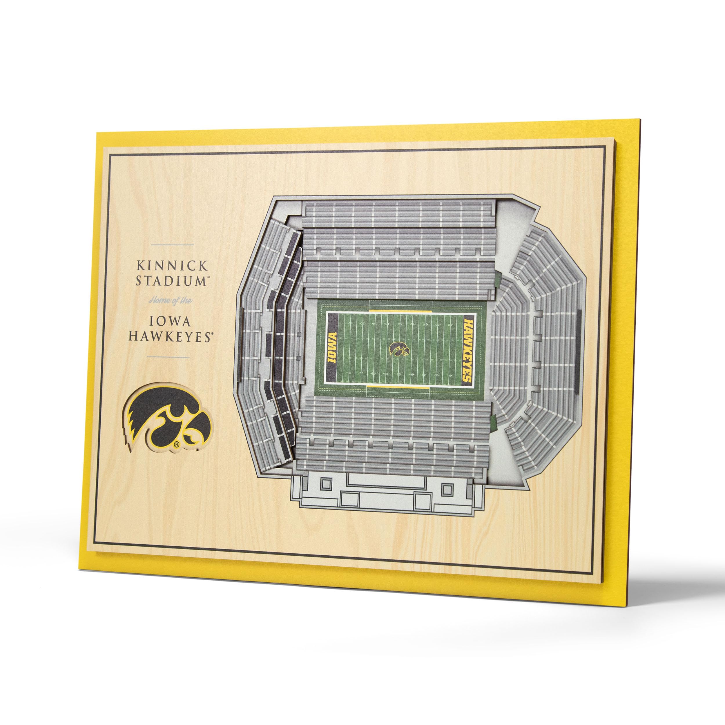 YouTheFan NCAA Iowa Hawkeyes 5-Layer StadiumView 3D Wall Art - Kinnick Stadium - Sports Collectibles, Sports Memorabilia, Sports Fan Shop, Sports Gifts