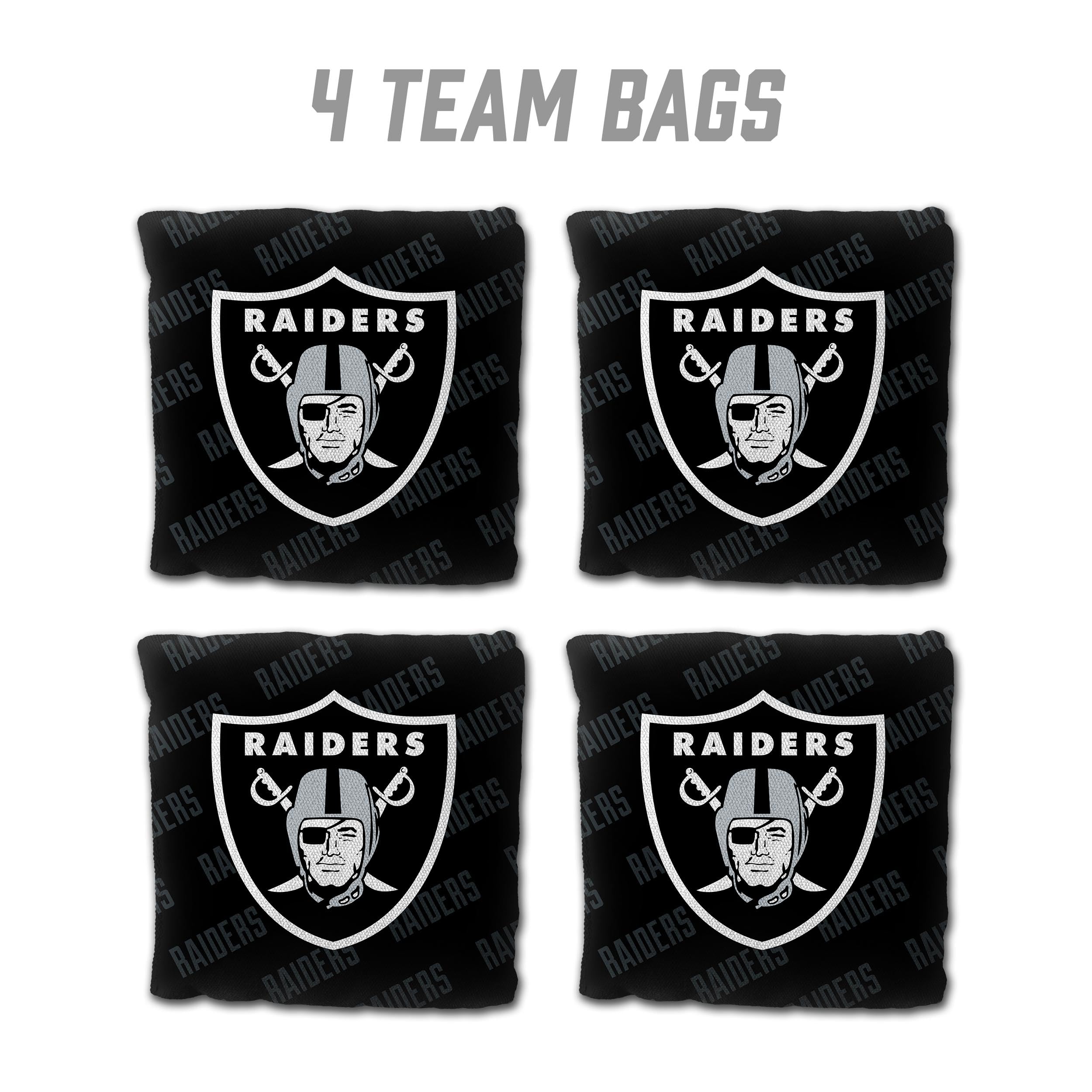 YouTheFan NFL Las Vegas Raiders Cornhole Bags - 4PK - Black - Sports Collectibles, Sports Memorabilia, Sports Fan Shop, Sports Gifts