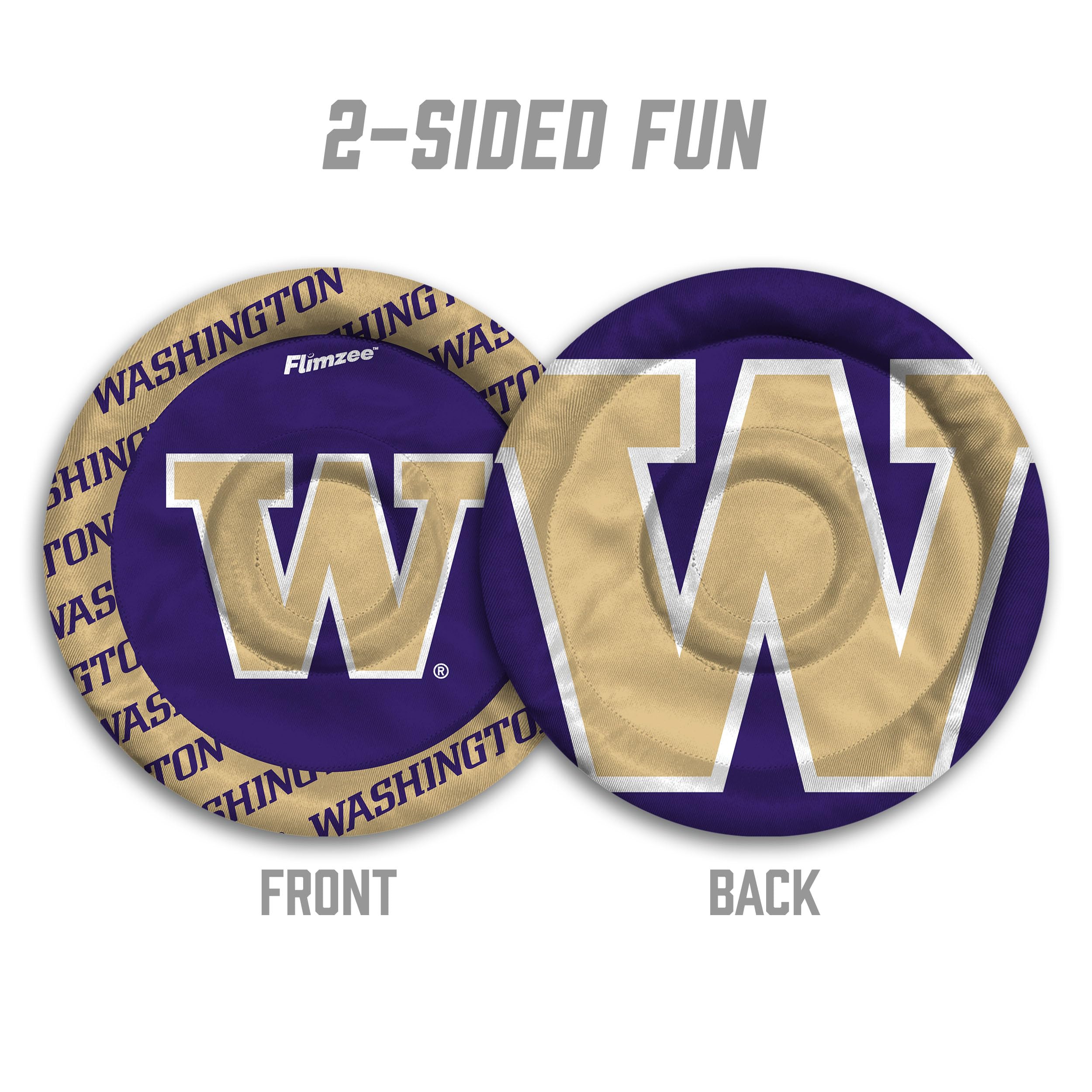 YouTheFan NCAA Washington Huskies Flimzee Bean-Bag Flying Disc - Sports Collectibles, Sports Memorabilia, Sports Fan Shop, Sports Gifts