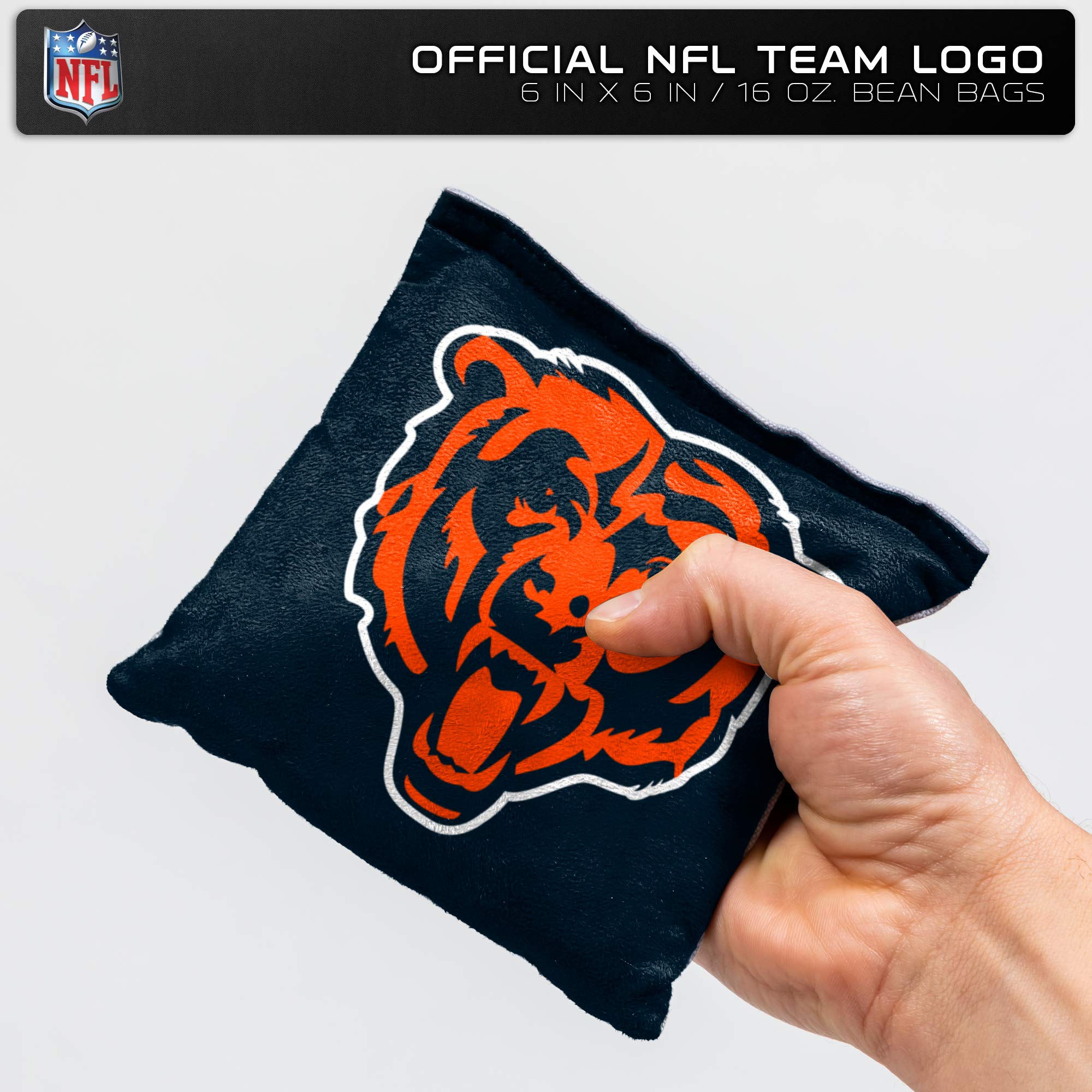 Wild Sports NFL Chicago Bears 8pk Dual Sided Bean Bags, Team Color - Sports Collectibles, Sports Memorabilia, Sports Fan Shop, Sports Gifts