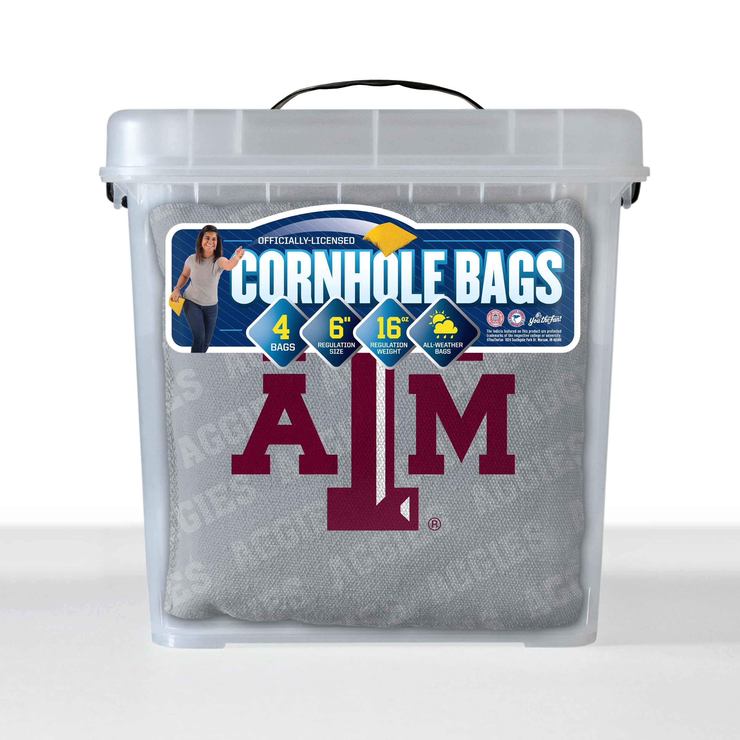 YouTheFan NCAA Texas A&M Aggies Cornhole Bags - 4PK - Grey - Sports Collectibles, Sports Memorabilia, Sports Fan Shop, Sports Gifts
