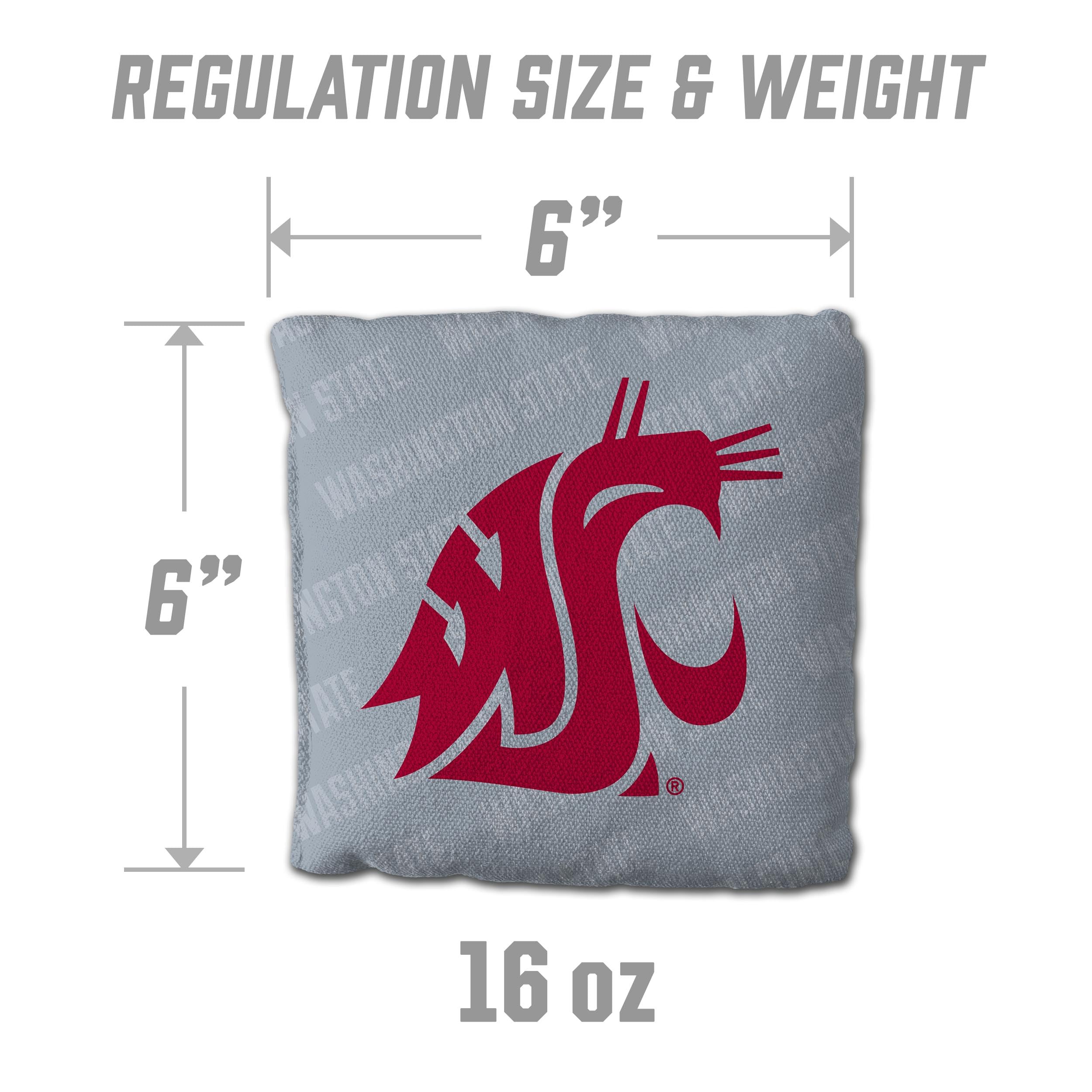 YouTheFan NCAA Washington State Cougars Cornhole Bags - 4PK - Grey - Sports Collectibles, Sports Memorabilia, Sports Fan Shop, Sports Gifts
