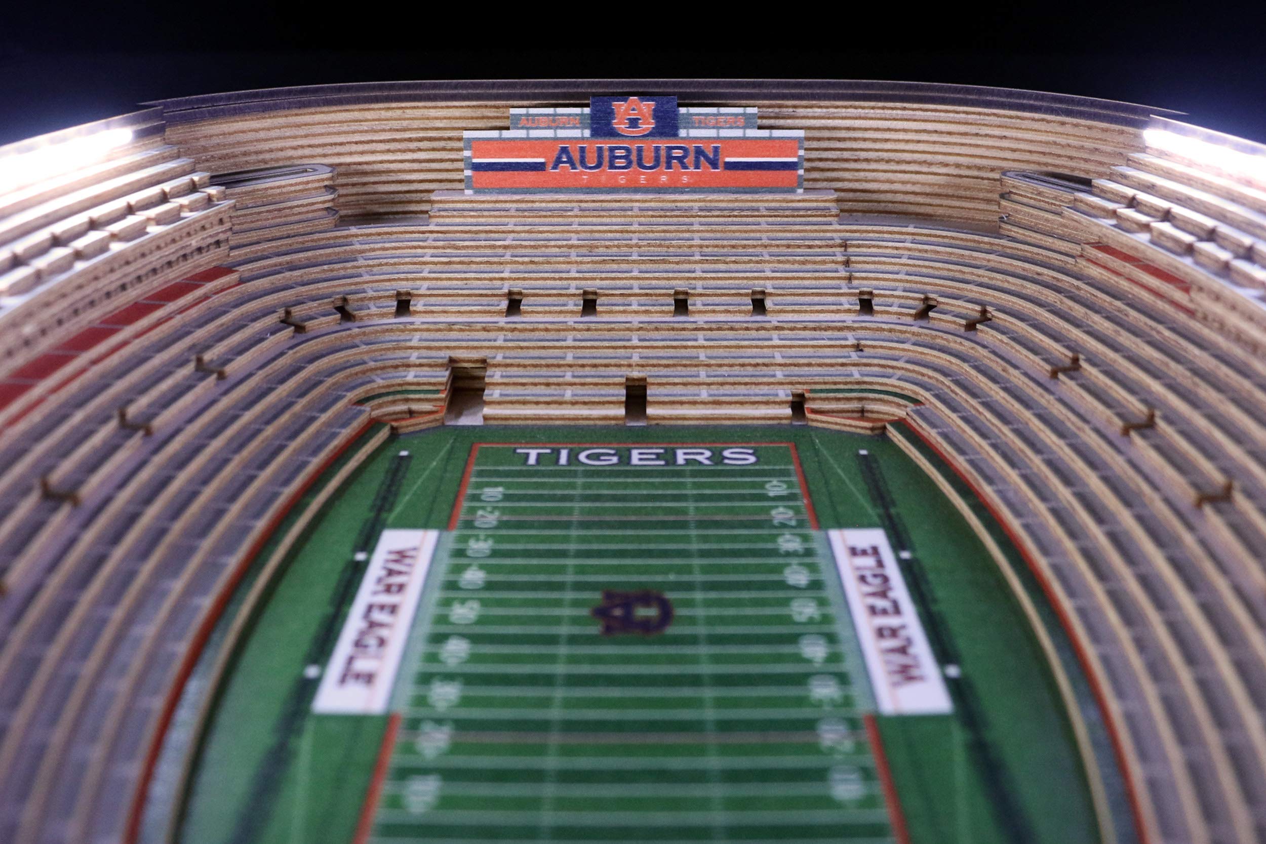 YouTheFan NCAA Auburn Tigers 25-Layer StadiumViews Lighted End Table - Jordan-Hare Stadium - Sports Collectibles, Sports Memorabilia, Sports Fan Shop, Sports Gifts