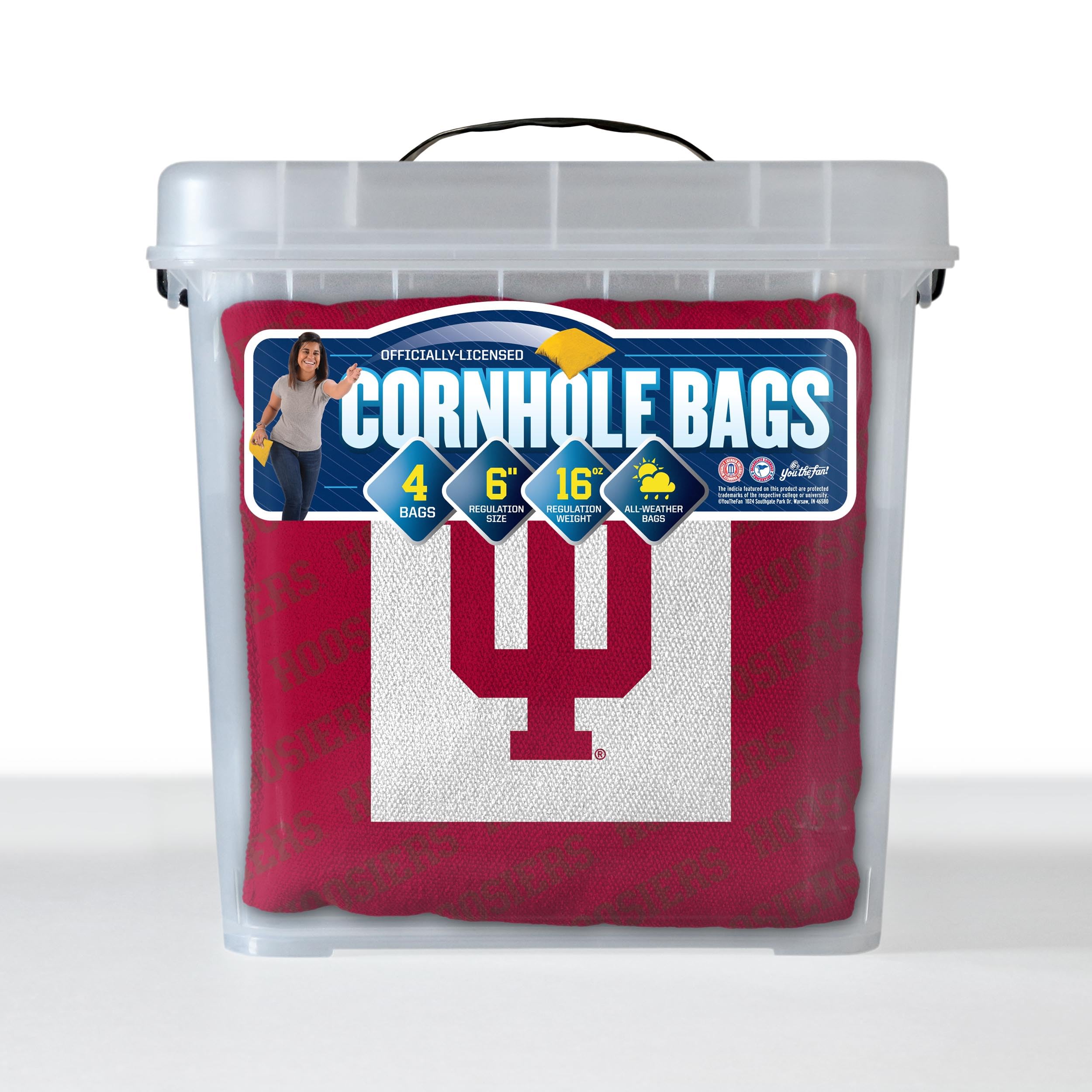 YouTheFan NCAA Indiana Hoosiers Cornhole Bags - 4PK - Red - Sports Collectibles, Sports Memorabilia, Sports Fan Shop, Sports Gifts