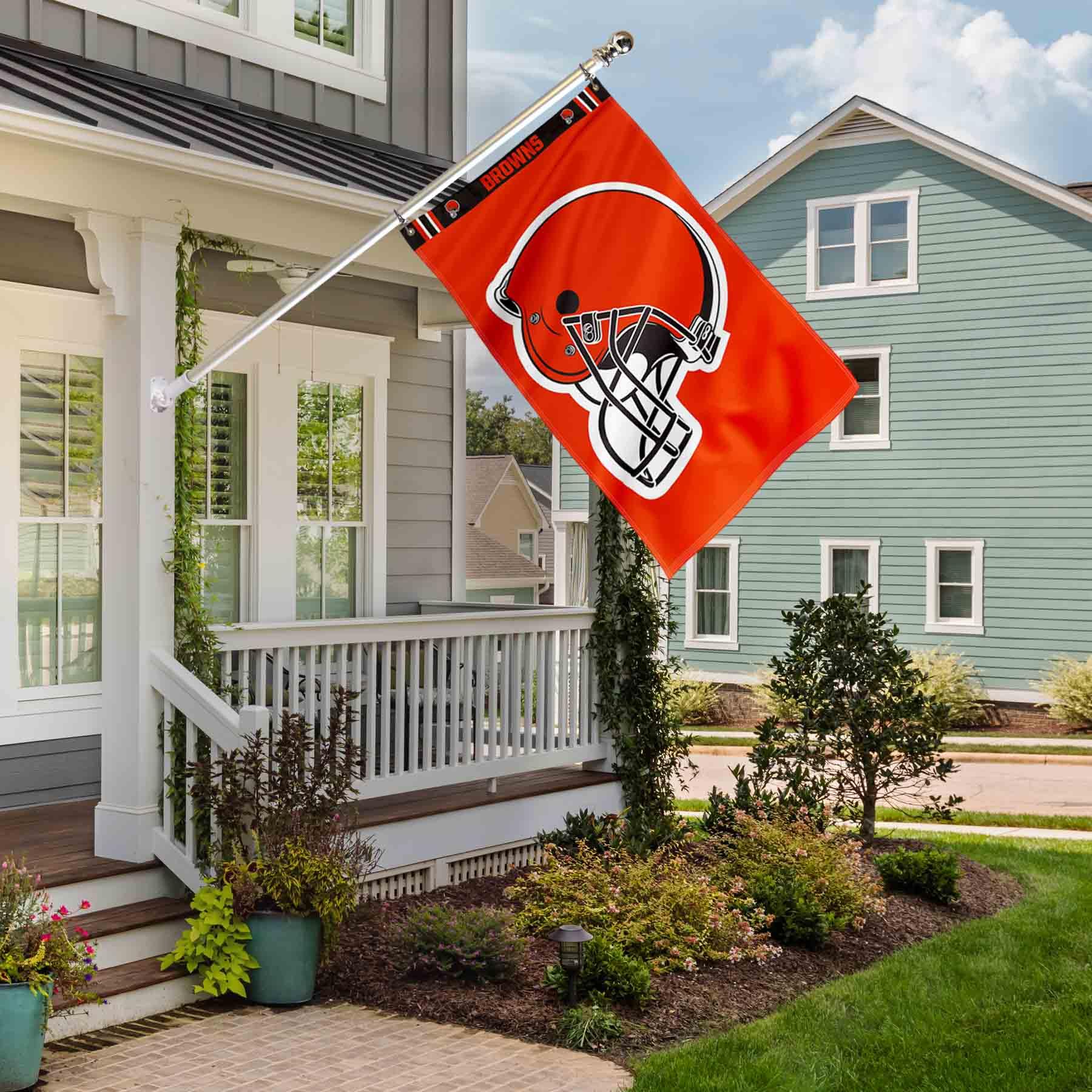 WinCraft Cleveland Browns Printed Header 3x5 Foot Banner Flag - Sports Collectibles, Sports Memorabilia, Sports Fan Shop, Sports Gifts