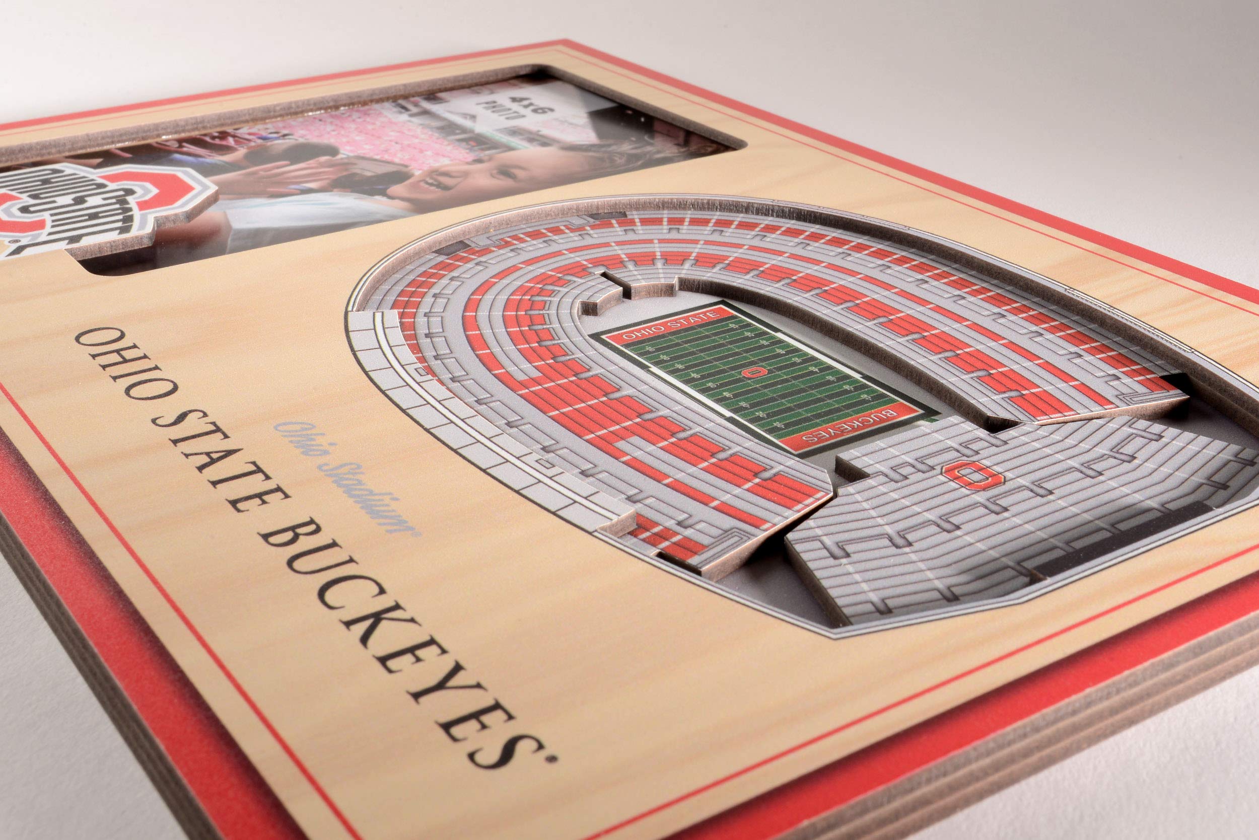YouTheFan NCAA Ohio State Buckeyes 3D StadiumView Picture Frame - Ohio Stadium, 12" x 8" - Sports Collectibles, Sports Memorabilia, Sports Fan Shop, Sports Gifts