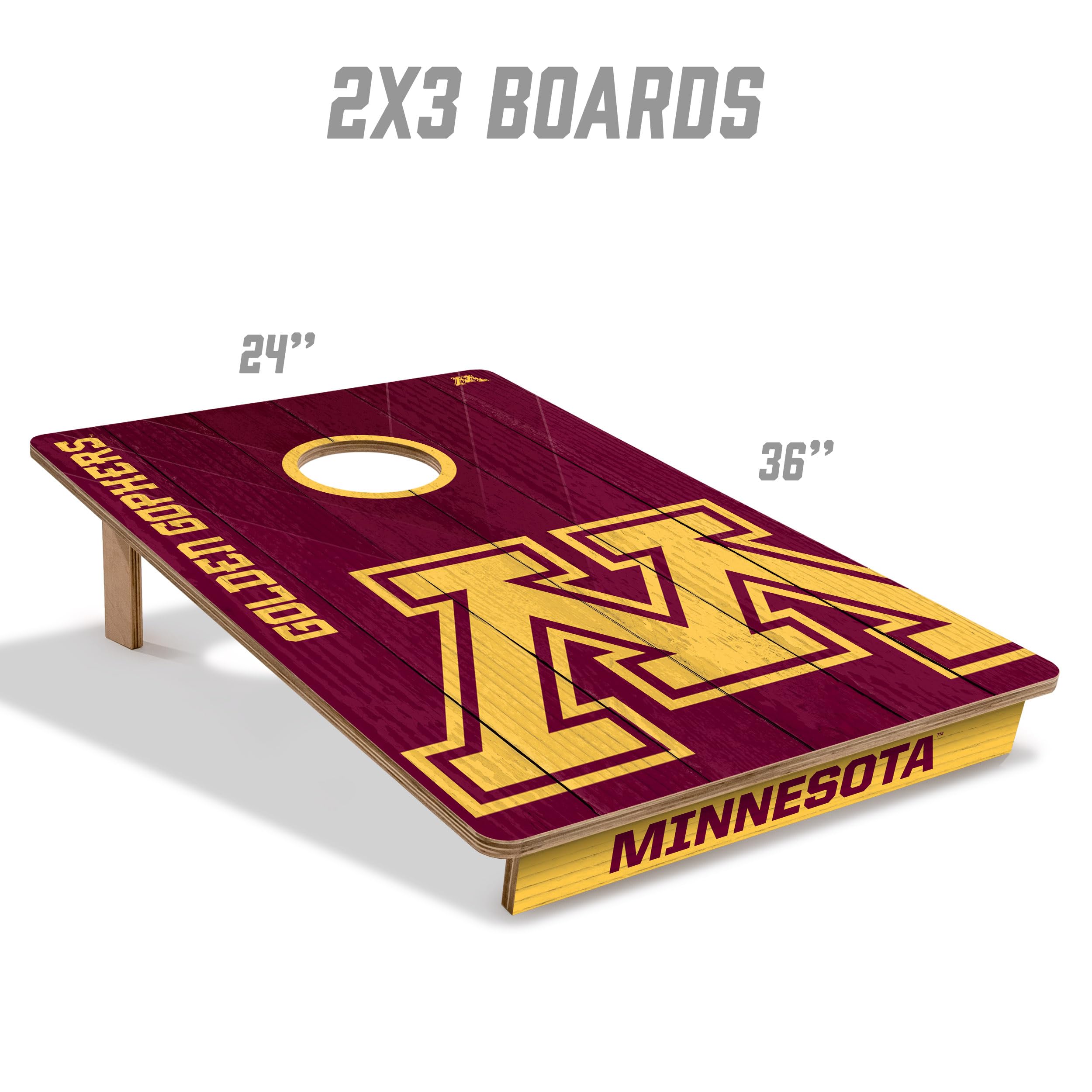 YouTheFan NCAA Minnesota Golden Gophers 2’ x 3’ Wood Cornhole Game with Logo Bags - Sports Collectibles, Sports Memorabilia, Sports Fan Shop, Sports Gifts