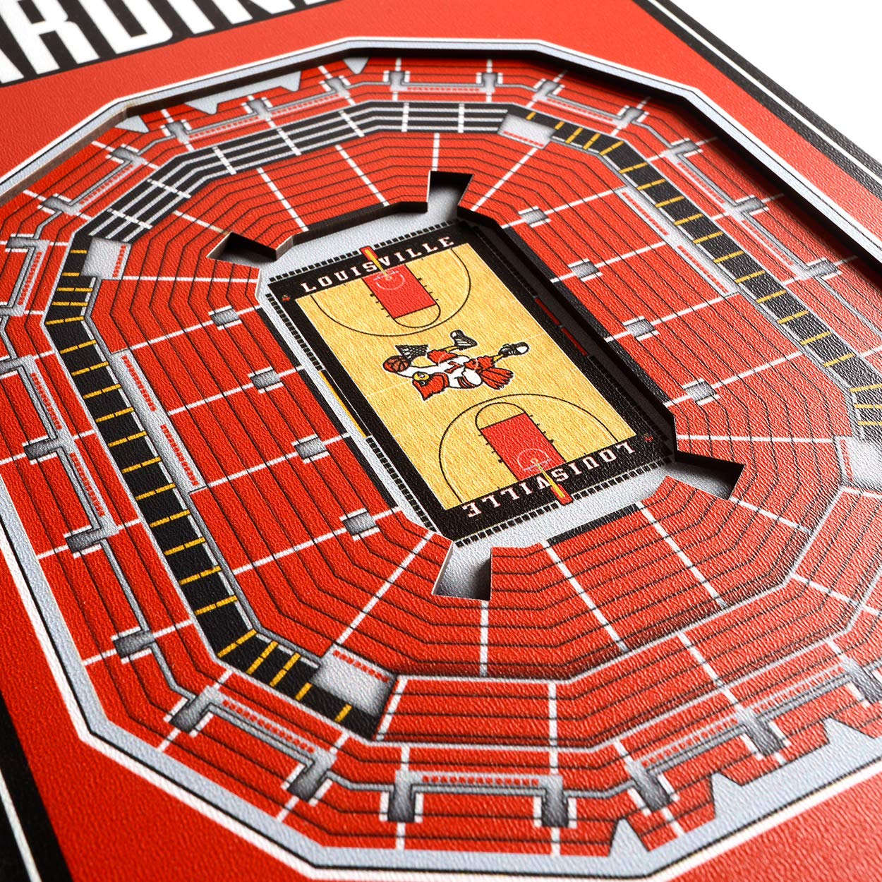 YouTheFan NCAA Louisville Cardinals 3D Stadium 8x32 Banner - KFC Yum! Center - Sports Collectibles, Sports Memorabilia, Sports Fan Shop, Sports Gifts