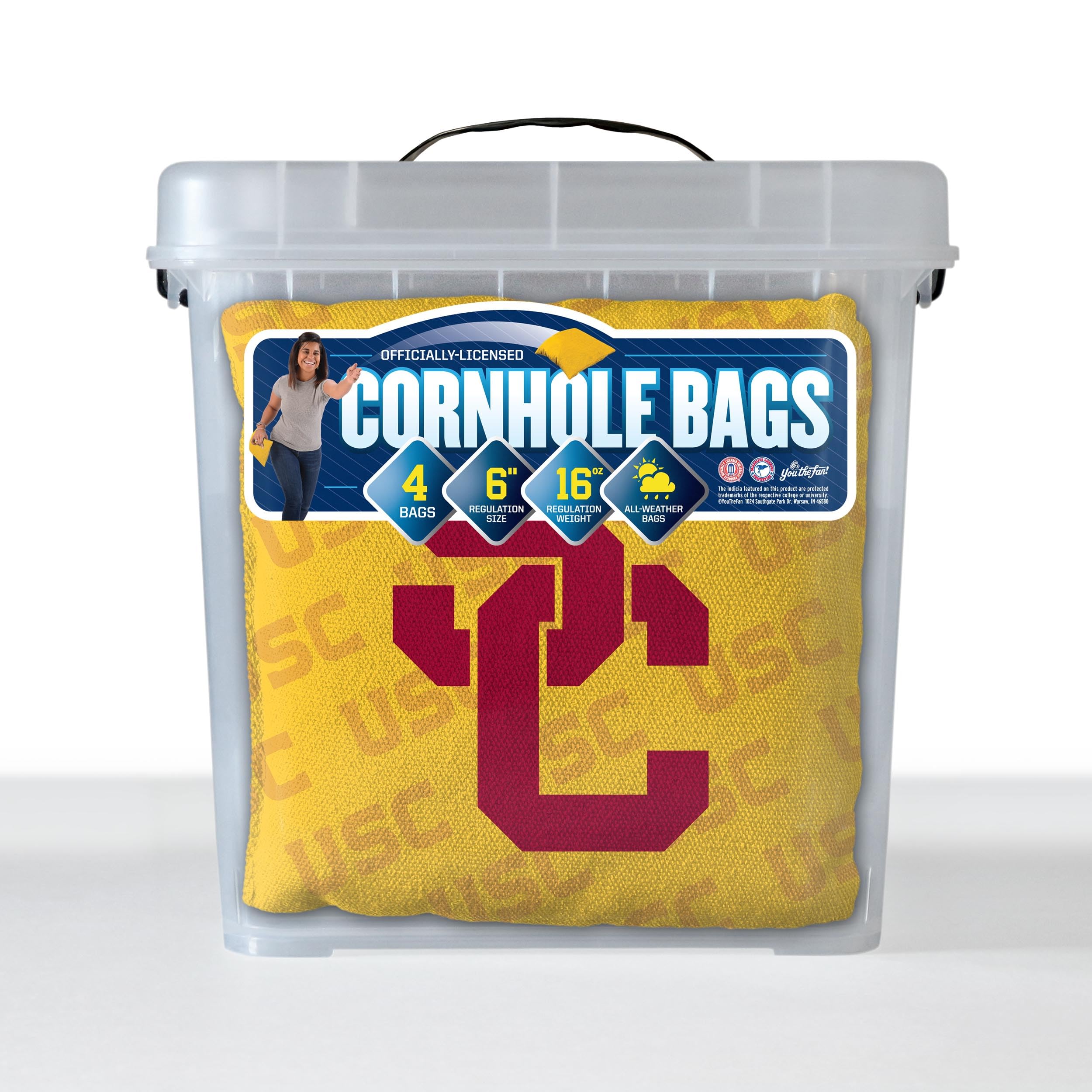 YouTheFan NCAA USC Trojans Cornhole Bags - 4PK - Yellow - Sports Collectibles, Sports Memorabilia, Sports Fan Shop, Sports Gifts
