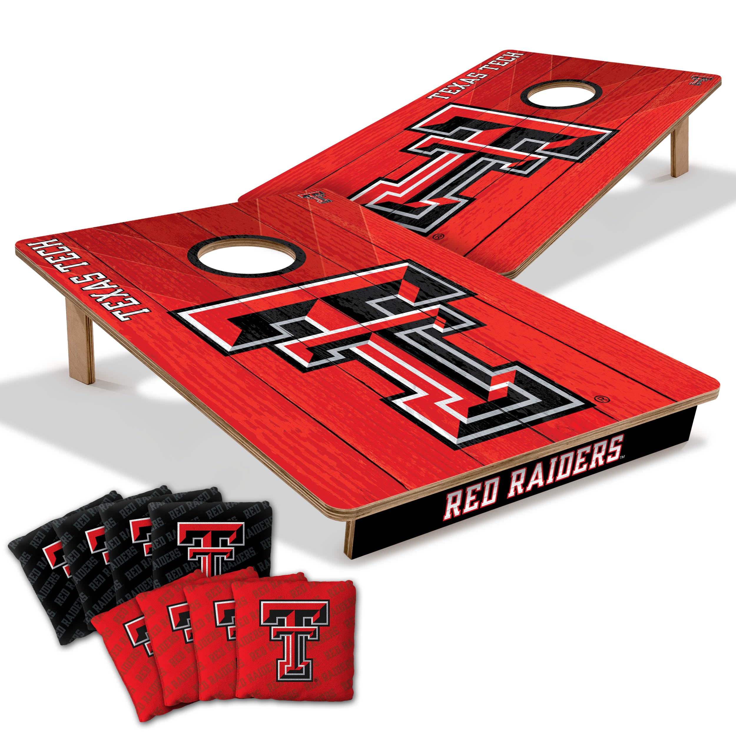 YouTheFan NCAA Texas Tech Red Raiders 2’ x 3’ Wood Cornhole Game with Logo Bags - Sports Collectibles, Sports Memorabilia, Sports Fan Shop, Sports Gifts