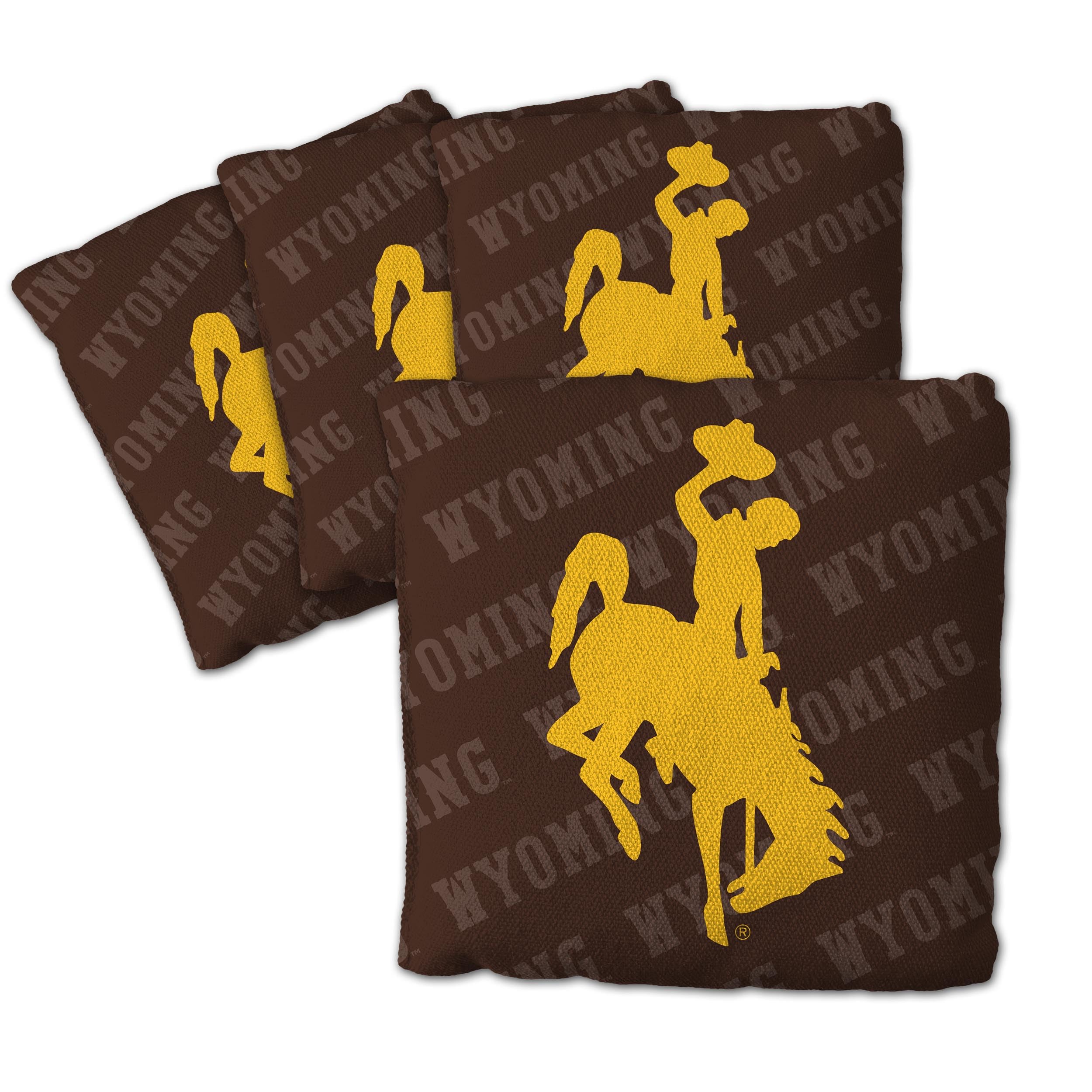 YouTheFan NCAA Wyoming Cowboys Cornhole Bags - 4PK - Brown - Sports Collectibles, Sports Memorabilia, Sports Fan Shop, Sports Gifts
