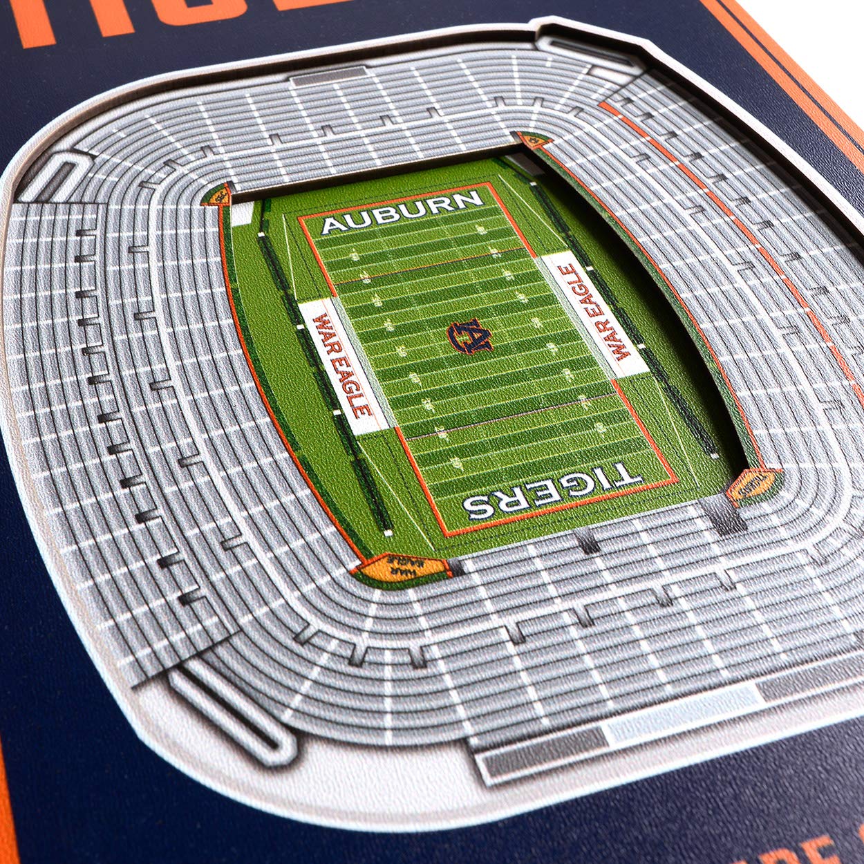 YouTheFan NCAA Auburn Tigers 3D Stadium 8x32 Banner - Hare Stadium - Sports Collectibles, Sports Memorabilia, Sports Fan Shop, Sports Gifts