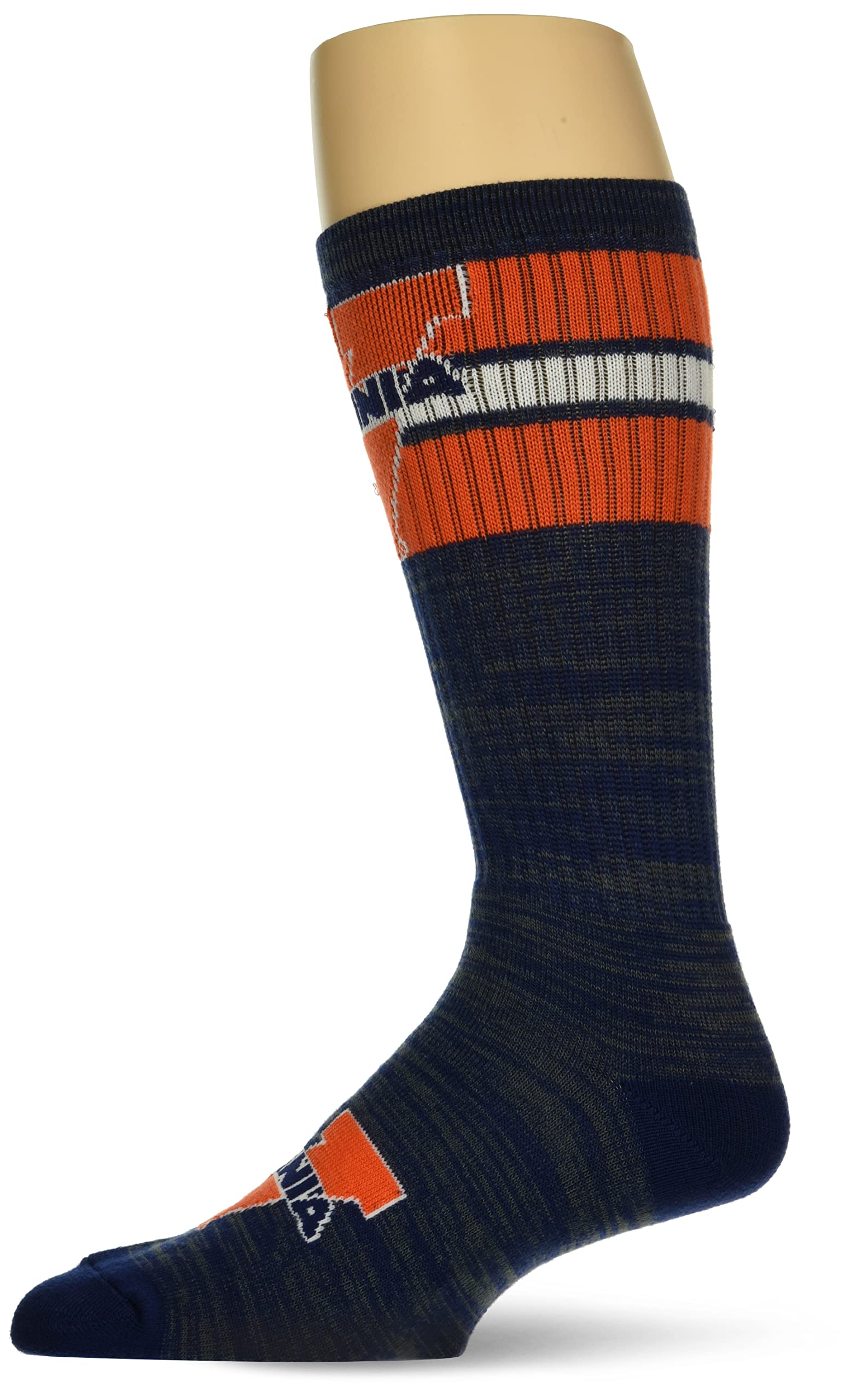 For Bare Feet Men's NCAA Virginia Cavaliers First String Crew Sock Team Color Large - Sports Gifts, Sports Memorabilia, Sports Collectibles, Fan Shop