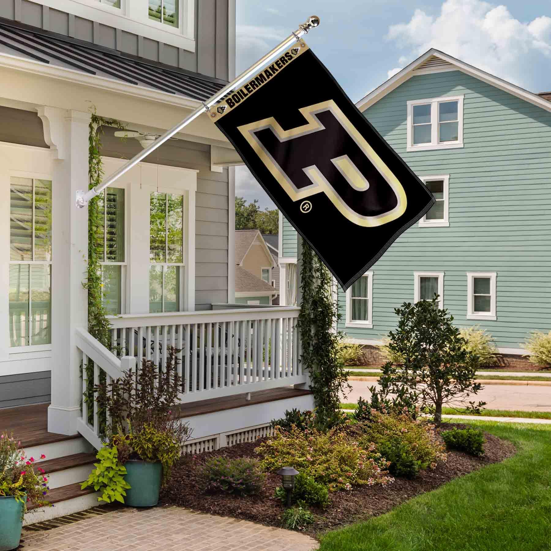 College Flags & Banners Co. Purdue Boilermakers Printed Header 3x5 Foot Banner Flag - Sports Collectibles, Sports Memorabilia, Sports Fan Shop, Sports Gifts