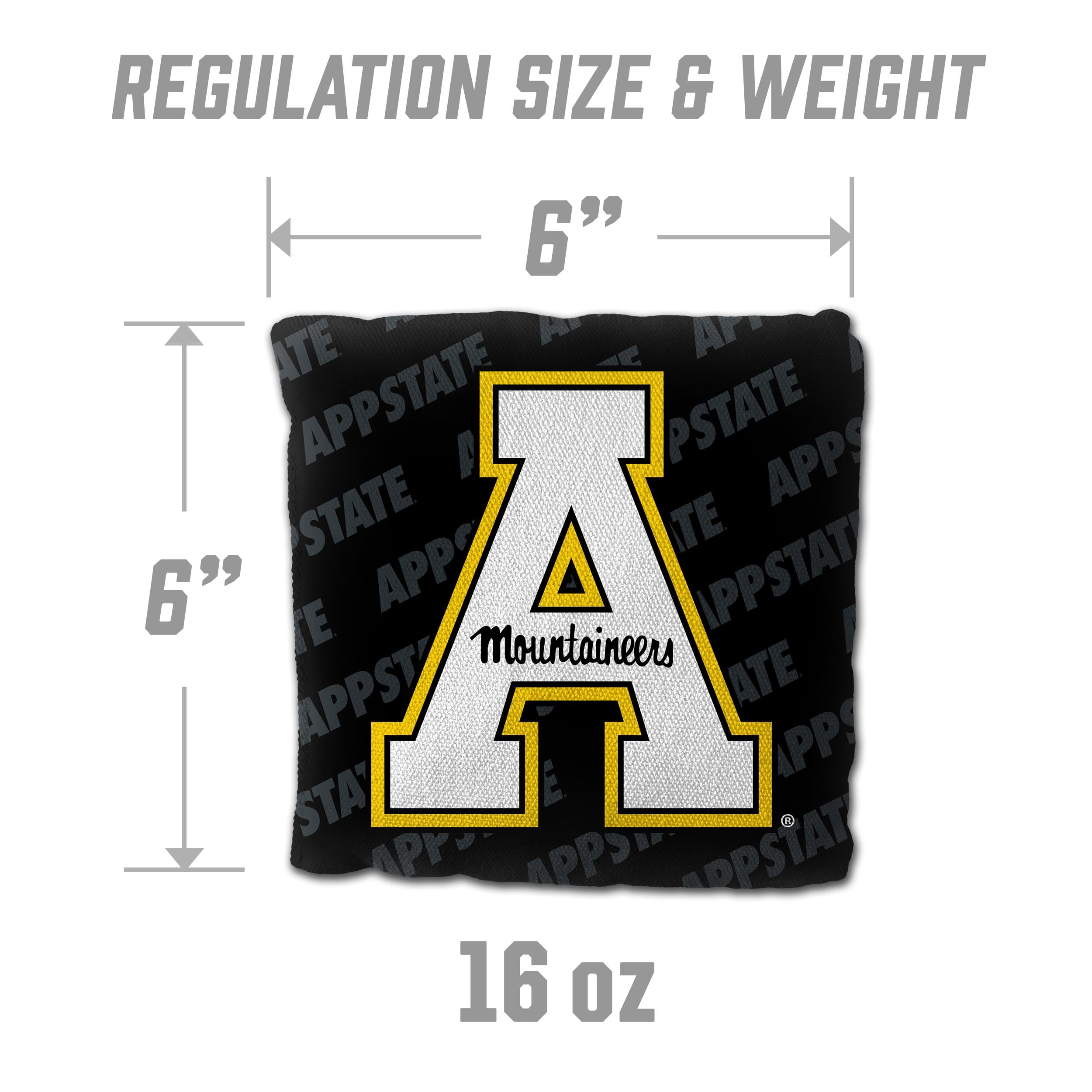 YouTheFan NCAA Appalachian State Mountaineers Cornhole Bags - 4PK - Black - Sports Collectibles, Sports Memorabilia, Sports Fan Shop, Sports Gifts