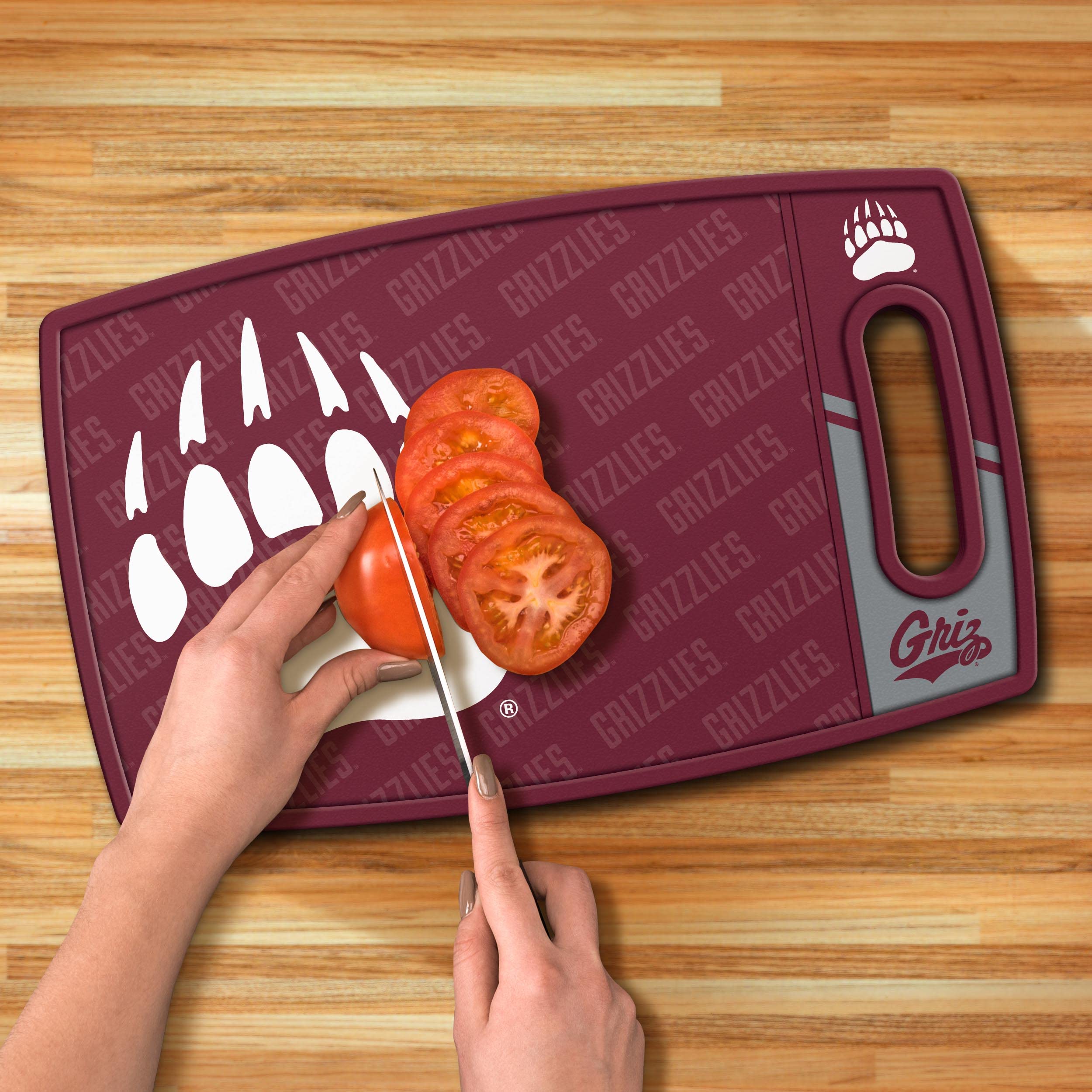 YouTheFan NCAA Montana Grizzlies Logo Series Cutting Board - Sports Collectibles, Sports Memorabilia, Sports Fan Shop, Sports Gifts