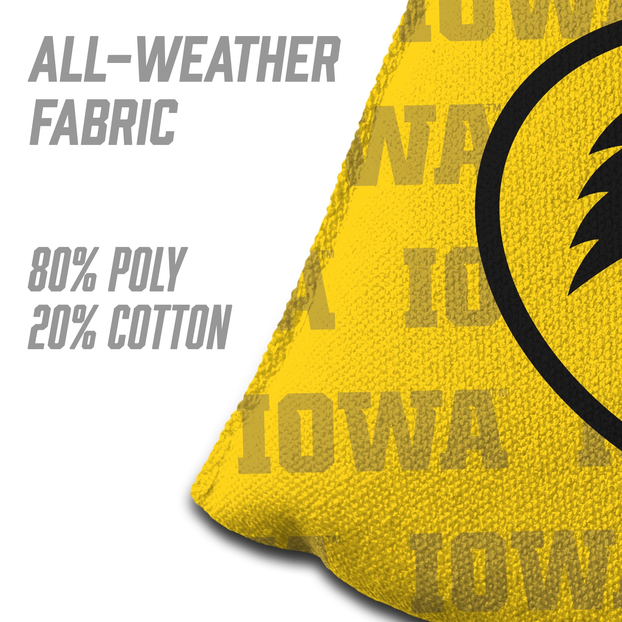 YouTheFan NCAA Iowa Hawkeyes Cornhole Bags - 4PK - Yellow - Sports Collectibles, Sports Memorabilia, Sports Fan Shop, Sports Gifts
