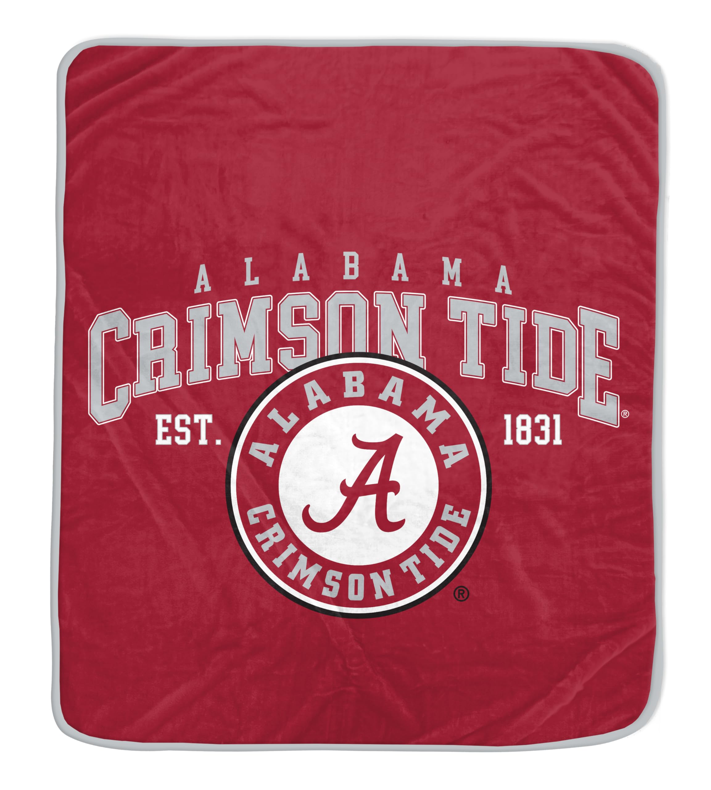 NCAA Alabama Crimson Tide Vintage Arch Block Ultra Soft Blanket - Sports Gifts, Sports Memorabilia, Sports Collectibles, Fan Shop
