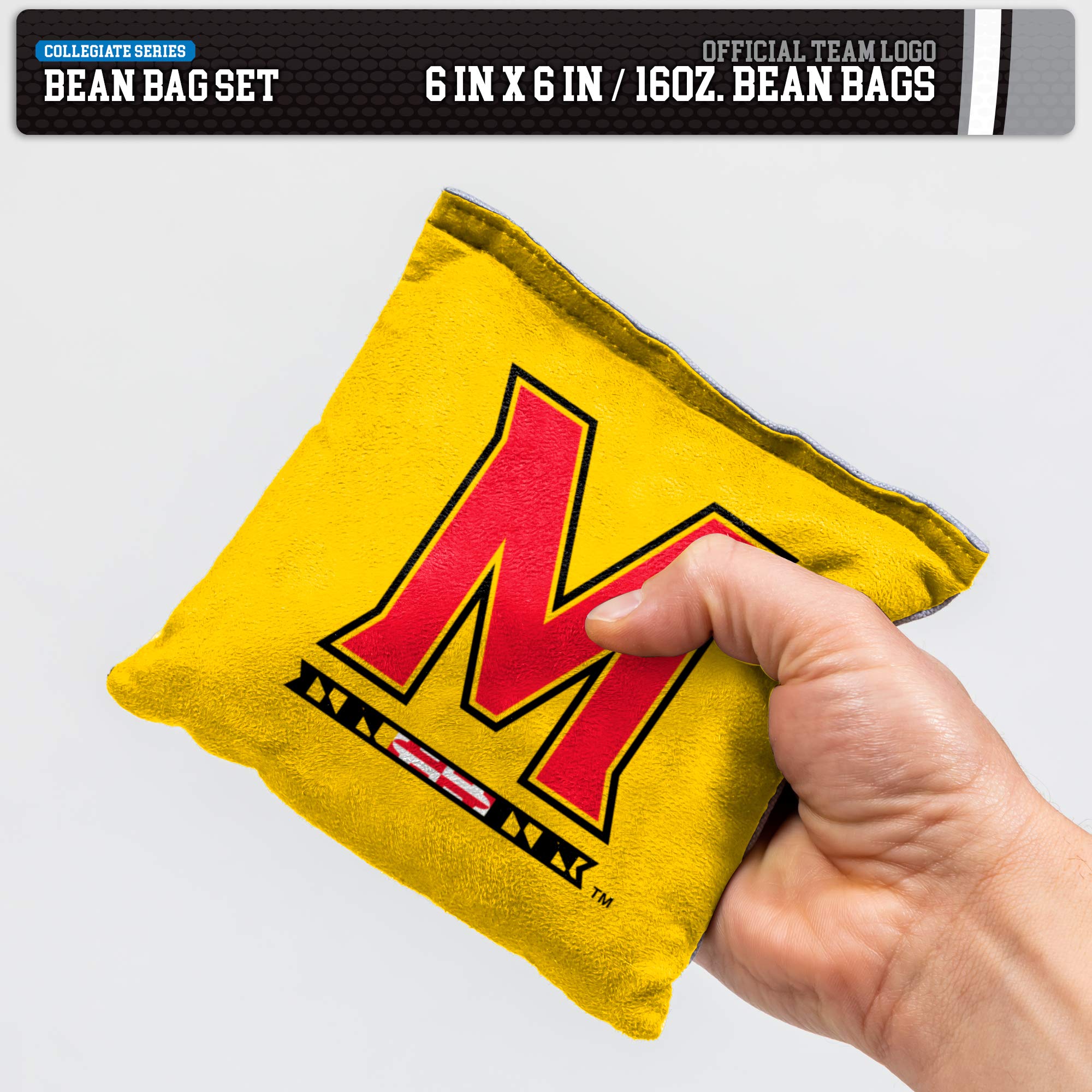 Wild Sports NCAA Maryland Terrapins 8pk Dual Sided Bean Bags, Team Color - Sports Collectibles, Sports Memorabilia, Sports Fan Shop, Sports Gifts