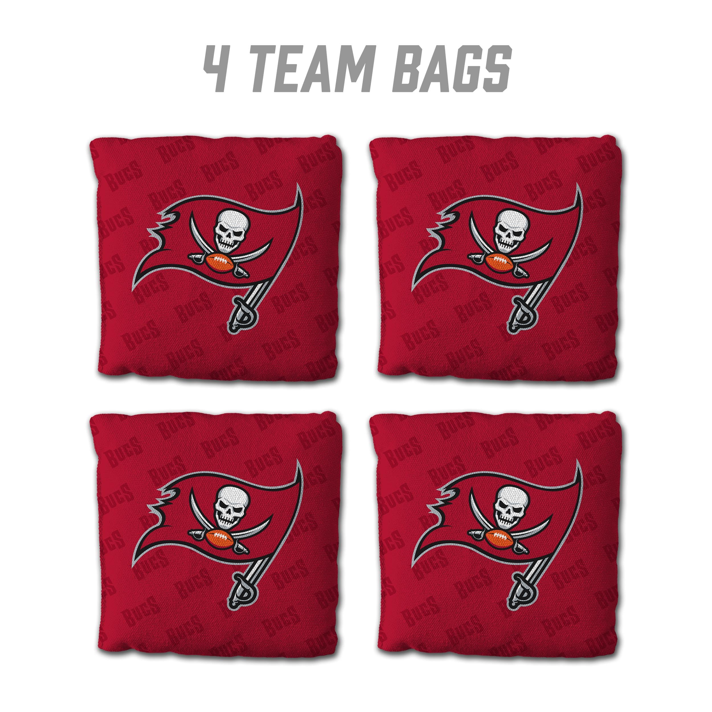 YouTheFan NFL Tampa Bay Buccaneers Cornhole Bags - 4PK - Red - Sports Collectibles, Sports Memorabilia, Sports Fan Shop, Sports Gifts