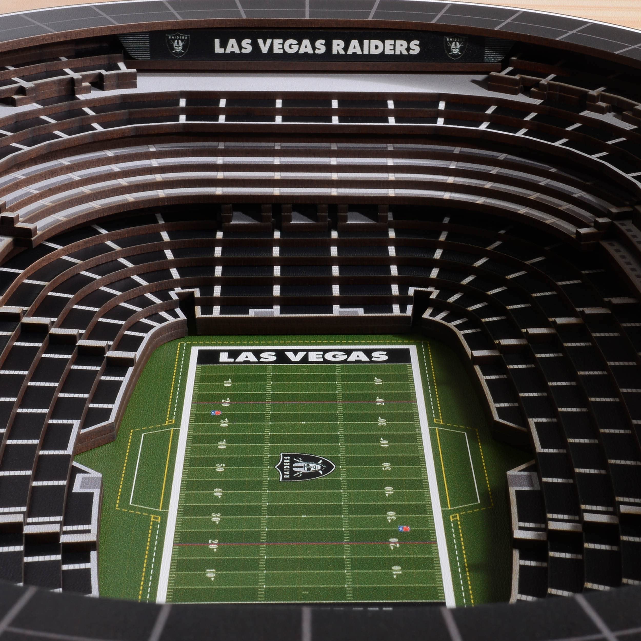 YouTheFan NFL Las Vegas Raiders 25-Layer StadiumViews 3D Wall Art - Allegiant Stadium, 19.50" x 25.50", Team Colors - Sports Collectibles, Sports Memorabilia, Sports Fan Shop, Sports Gifts