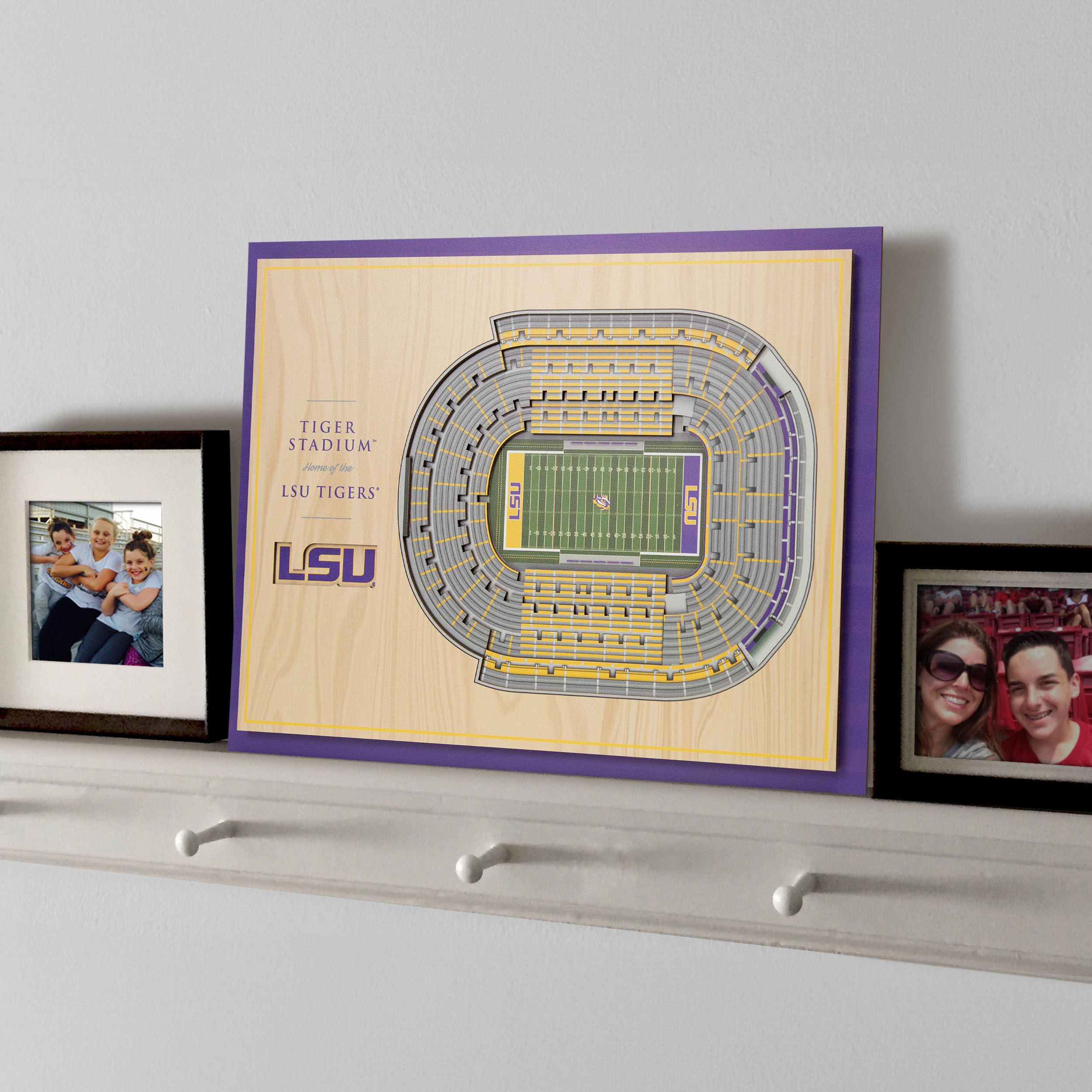 YouTheFan NCAA LSU Tigers 5-Layer StadiumView 3D Wall Art - Tiger Stadium - Sports Collectibles, Sports Memorabilia, Sports Fan Shop, Sports Gifts