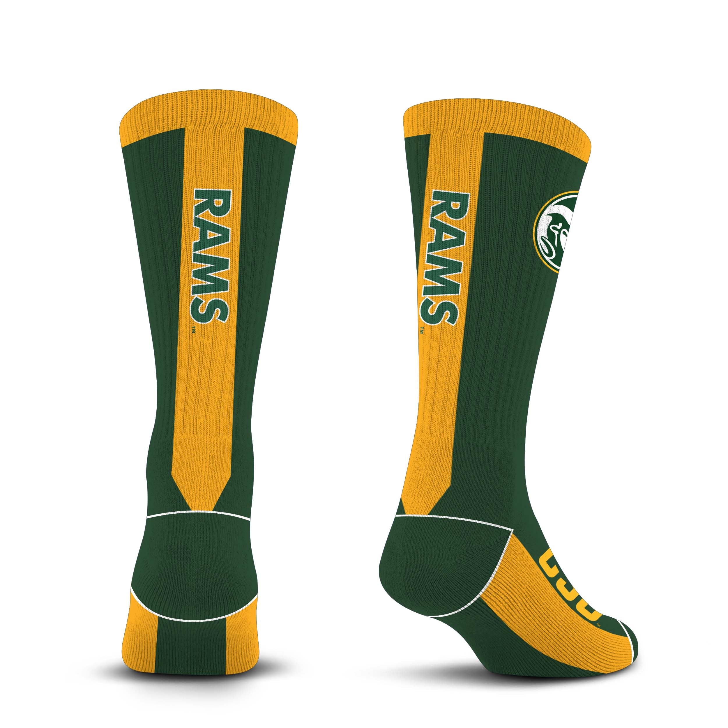 For Bare Feet NCAA COLORADO STATE RAMS MVP Crew Sock Team Color Large - Sports Gifts, Sports Memorabilia, Sports Collectibles, Fan Shop