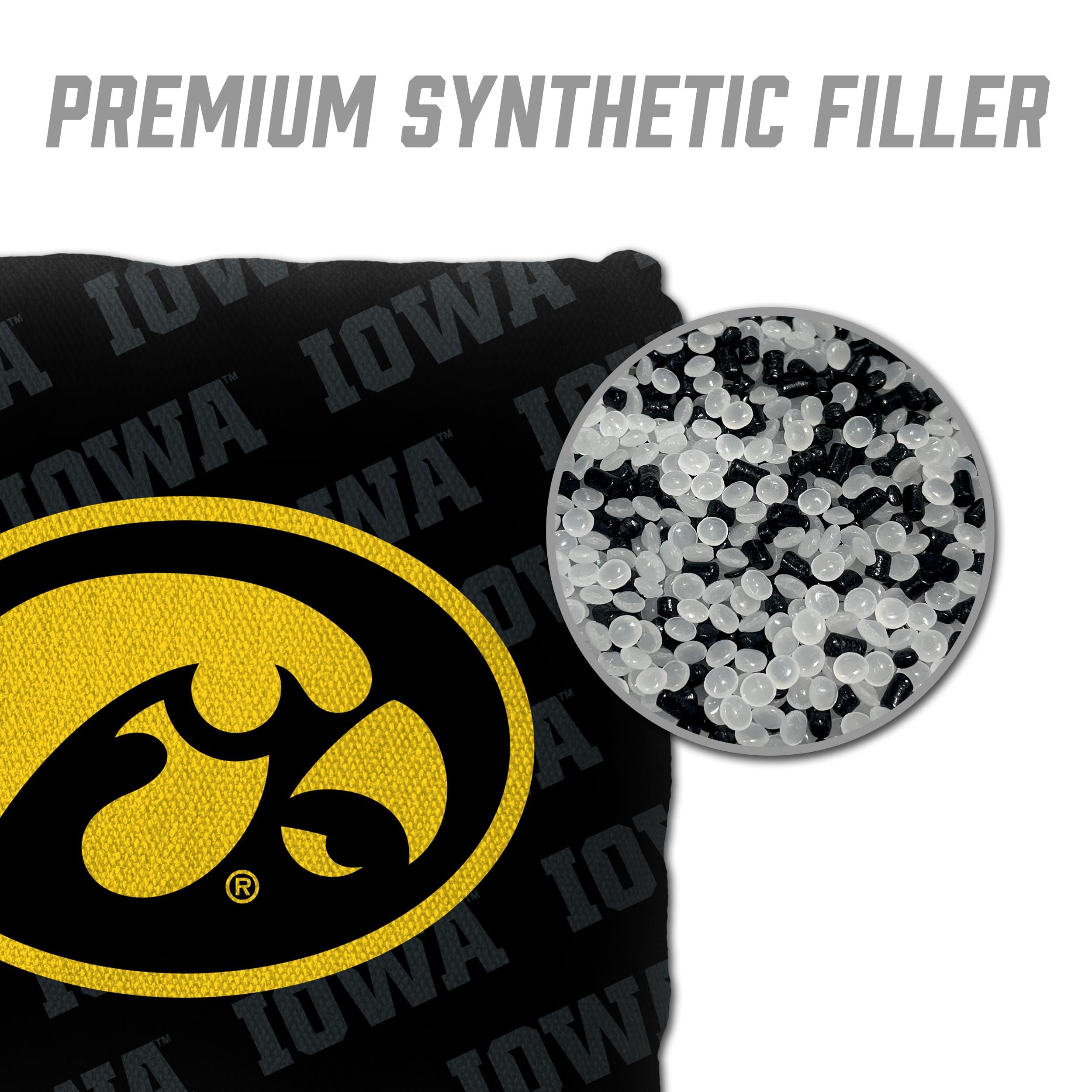 YouTheFan NCAA Iowa Hawkeyes Cornhole Bags - 4PK - Black - Sports Collectibles, Sports Memorabilia, Sports Fan Shop, Sports Gifts