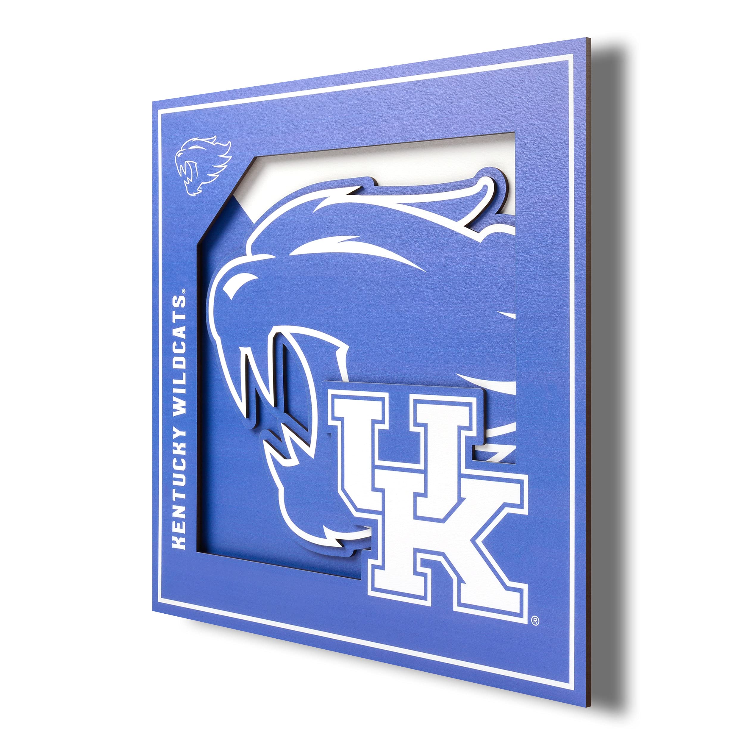 YouTheFan NCAA Kentucky Wildcats 3D Logo Series Wall Art - 12x12 - Sports Collectibles, Sports Memorabilia, Sports Fan Shop, Sports Gifts