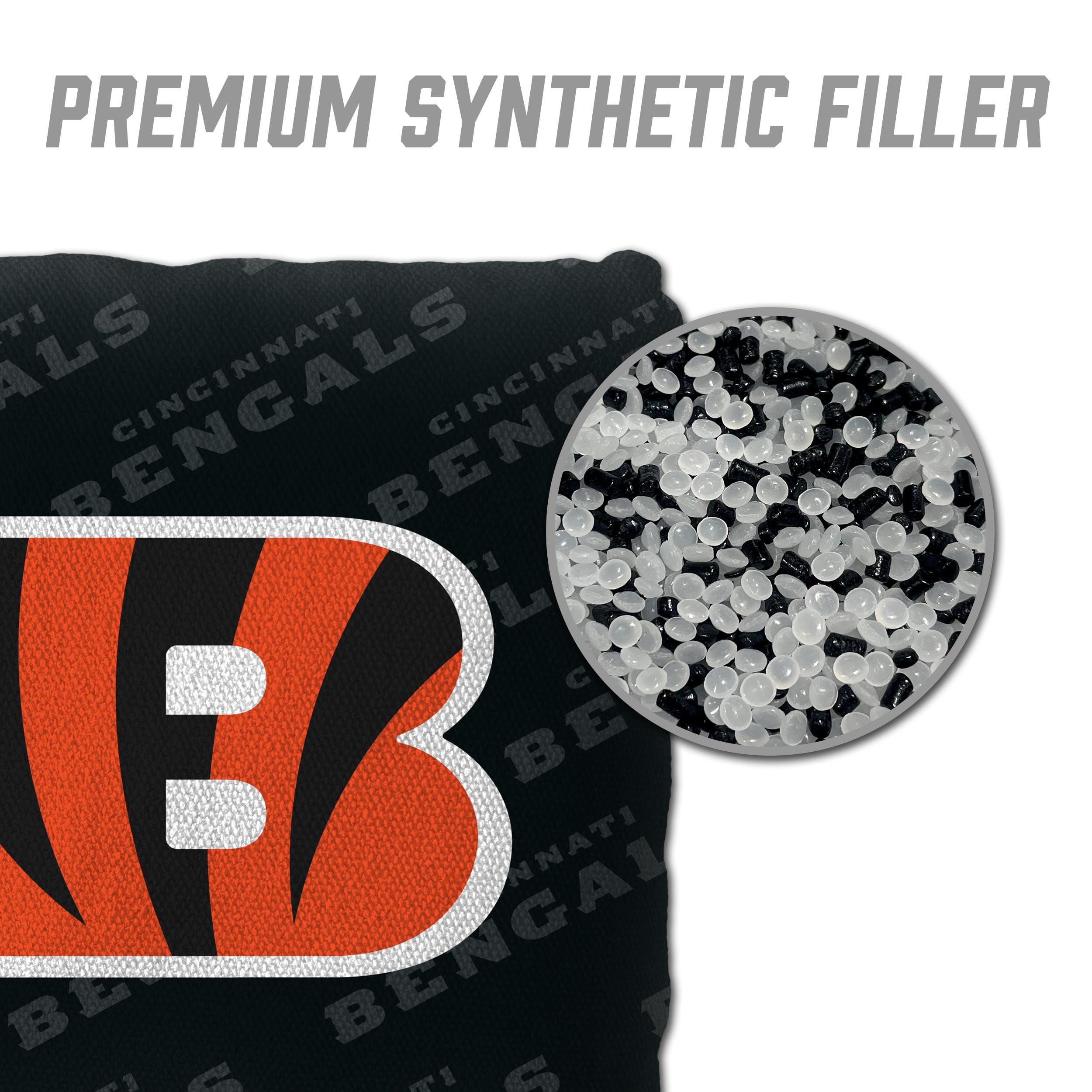 YouTheFan NFL Cincinnati Bengals Cornhole Bags - 4PK - Black - Sports Collectibles, Sports Memorabilia, Sports Fan Shop, Sports Gifts