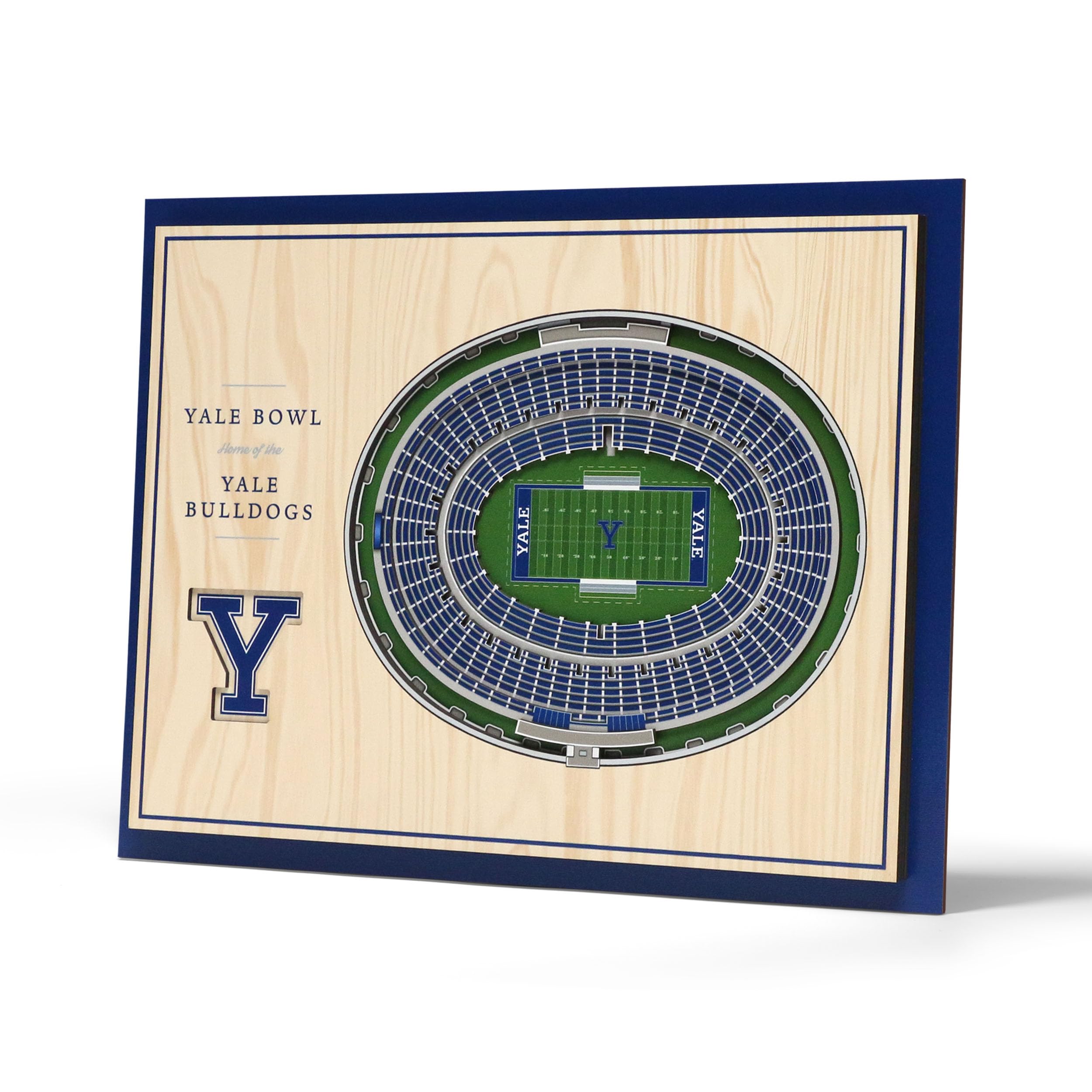 YouTheFan NCAA Yale Bulldogs 5-Layer StadiumView 3D Wall Art - Yale Bowl - Sports Collectibles, Sports Memorabilia, Sports Fan Shop, Sports Gifts