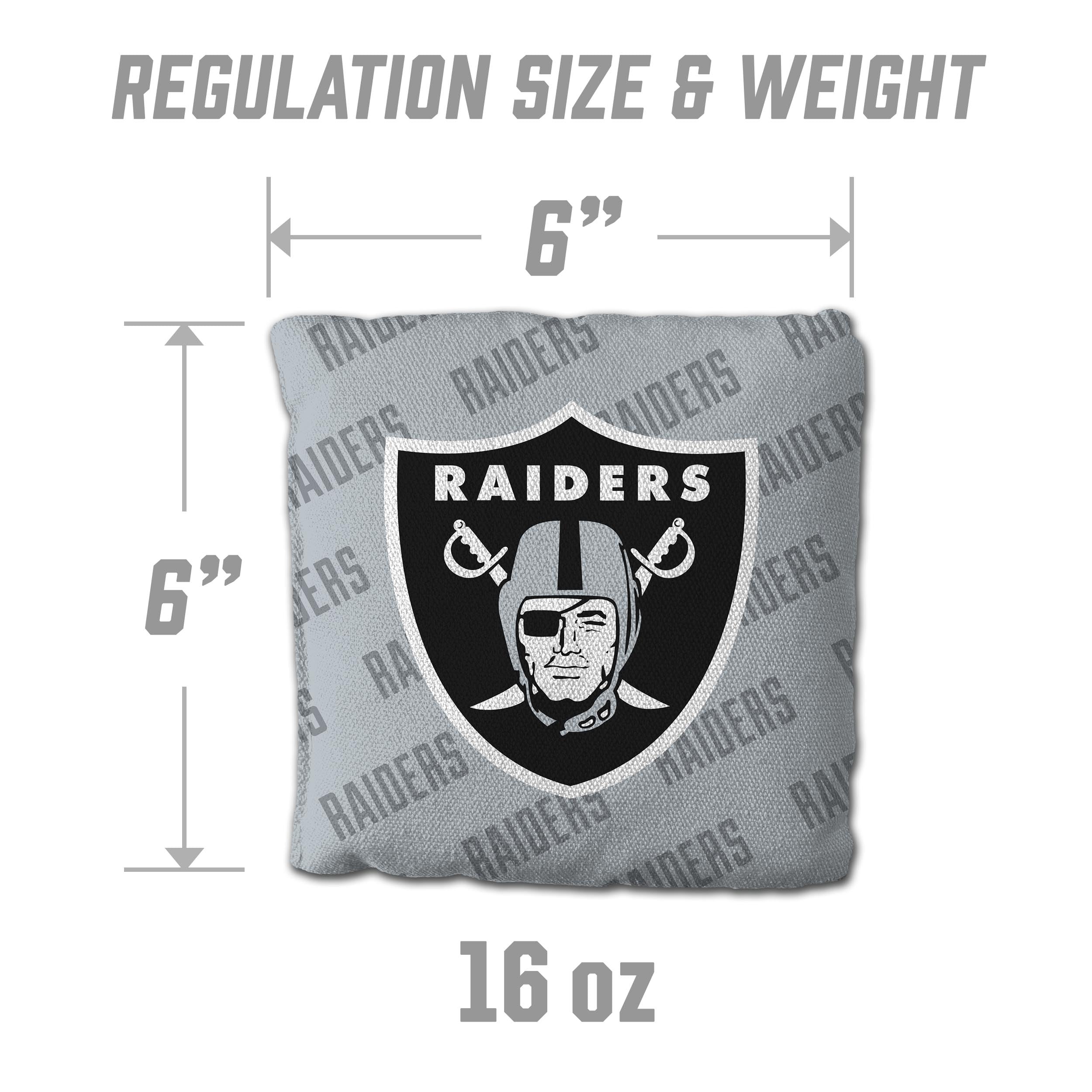 YouTheFan NFL Las Vegas Raiders Cornhole Bags - 4PK - Grey - Sports Collectibles, Sports Memorabilia, Sports Fan Shop, Sports Gifts