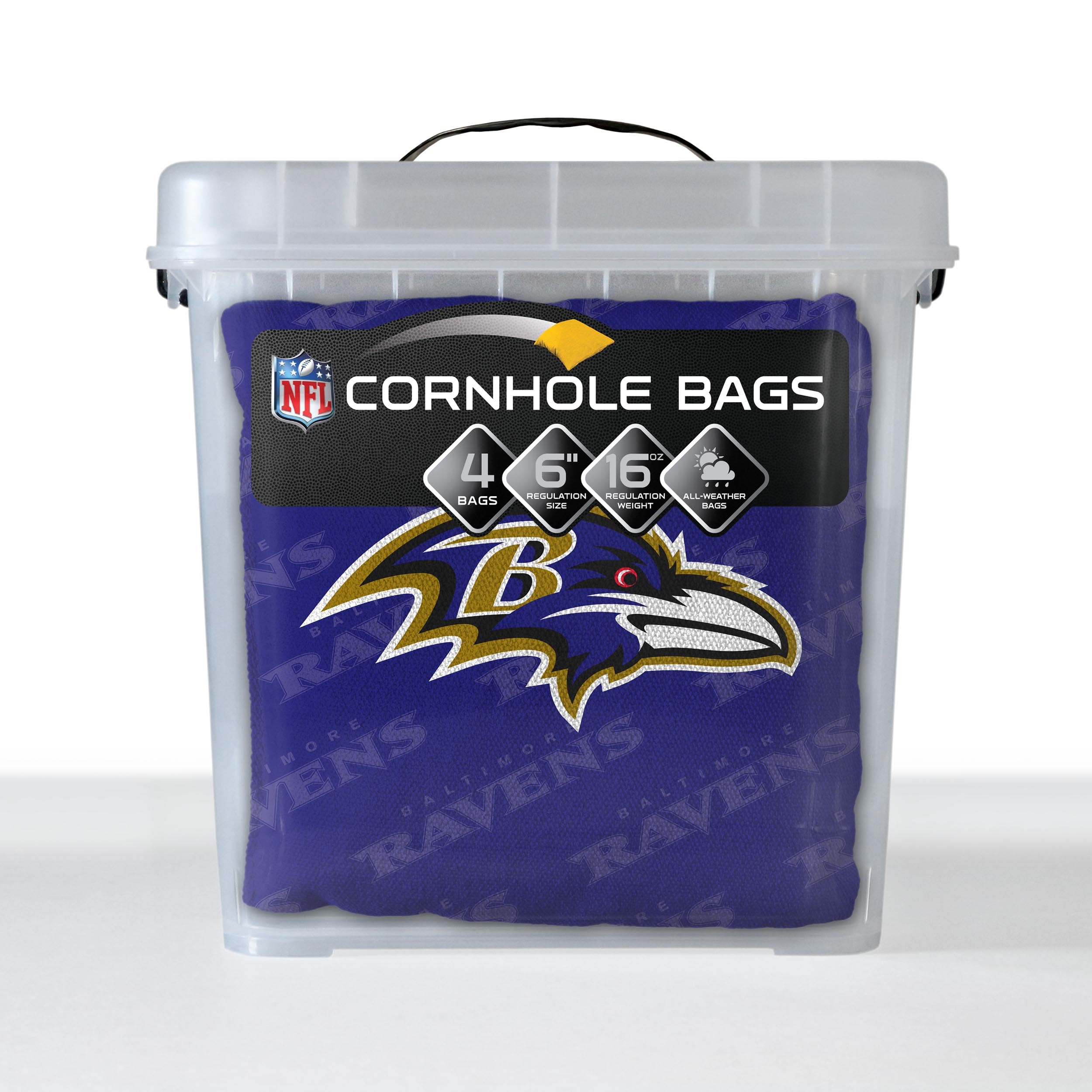 YouTheFan NFL Baltimore Ravens Cornhole Bags - 4PK - Purple - Sports Collectibles, Sports Memorabilia, Sports Fan Shop, Sports Gifts
