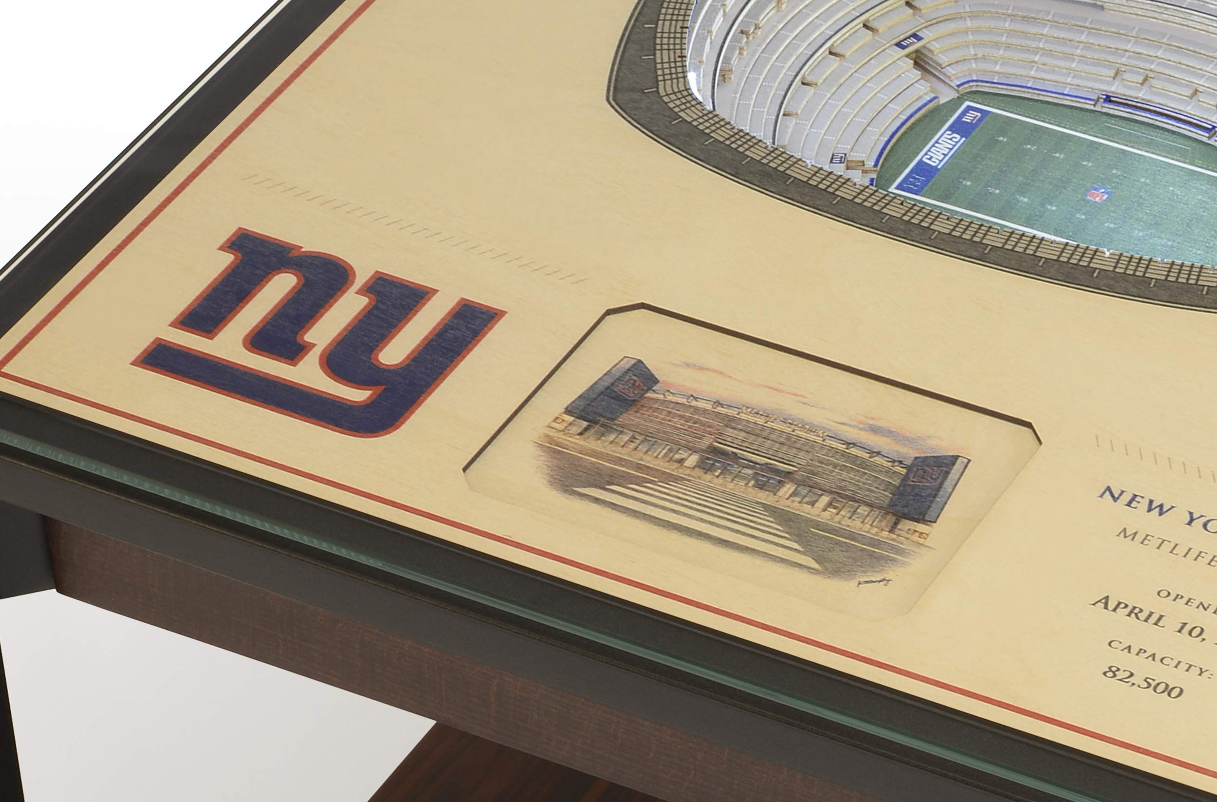 YouTheFan NFL New York Giants 25-Layer StadiumView Lighted End Table - Sports Collectibles, Sports Memorabilia, Sports Fan Shop, Sports Gifts