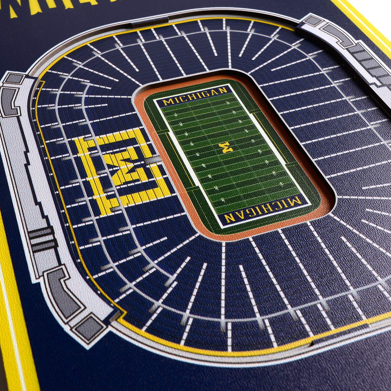 YouTheFan NCAA Michigan Wolverines 3D Stadium 8x32 Banner - Michigan Stadium - Sports Collectibles, Sports Memorabilia, Sports Fan Shop, Sports Gifts