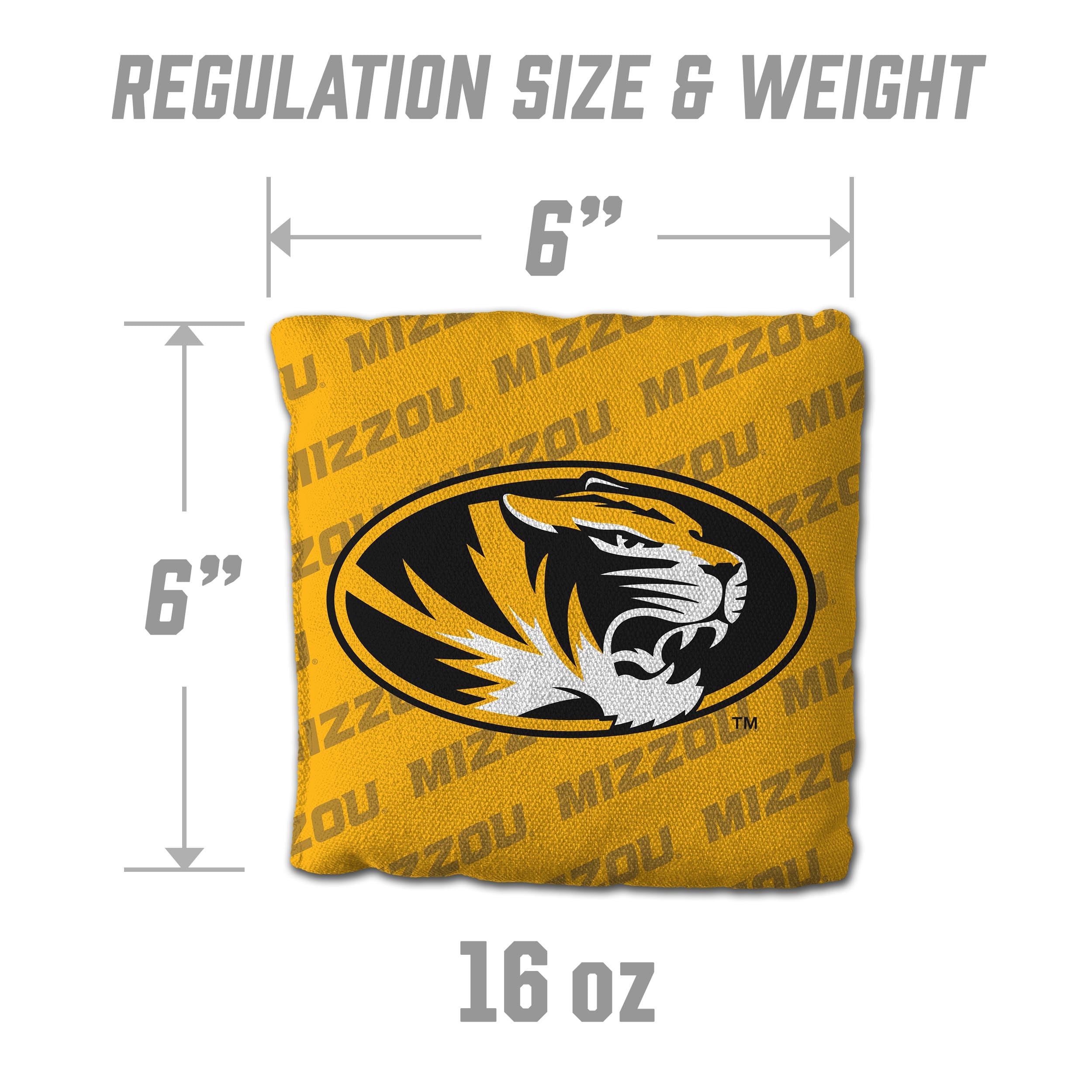 YouTheFan NCAA Missouri Tigers Cornhole Bags - 4PK - Yellow - Sports Collectibles, Sports Memorabilia, Sports Fan Shop, Sports Gifts