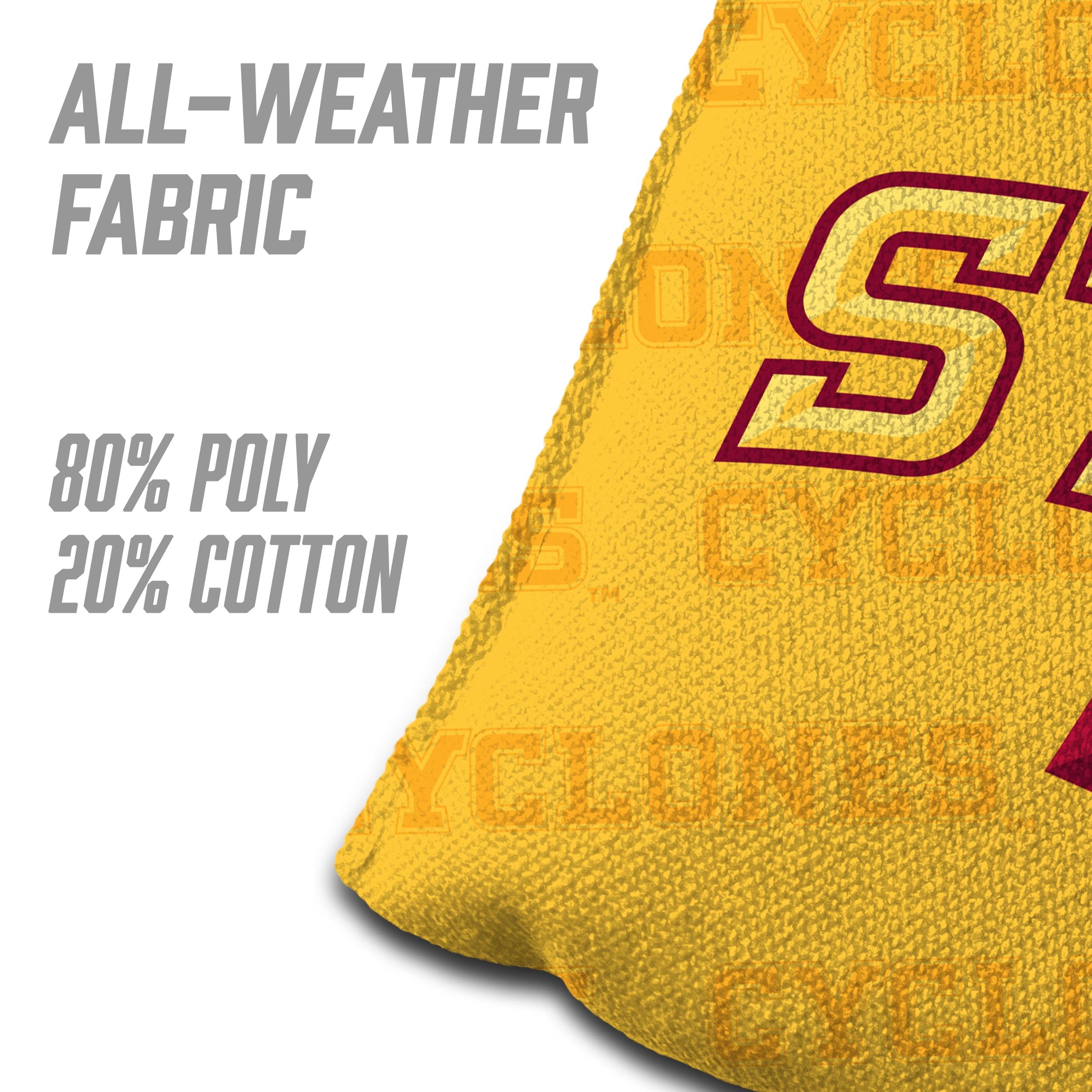 YouTheFan NCAA Iowa State Cyclones Cornhole Bags - 4PK - Yellow - Sports Collectibles, Sports Memorabilia, Sports Fan Shop, Sports Gifts