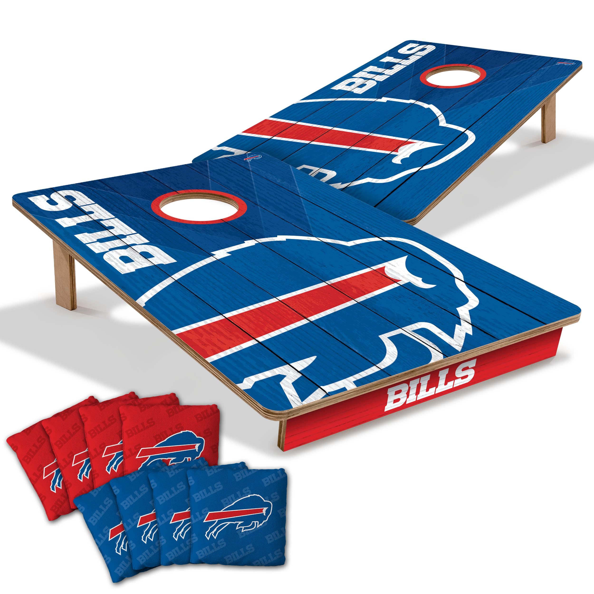 YouTheFan NFL Buffalo Bills 2’ x 3’ Wood Cornhole Game with Logo Bags - Sports Collectibles, Sports Memorabilia, Sports Fan Shop, Sports Gifts