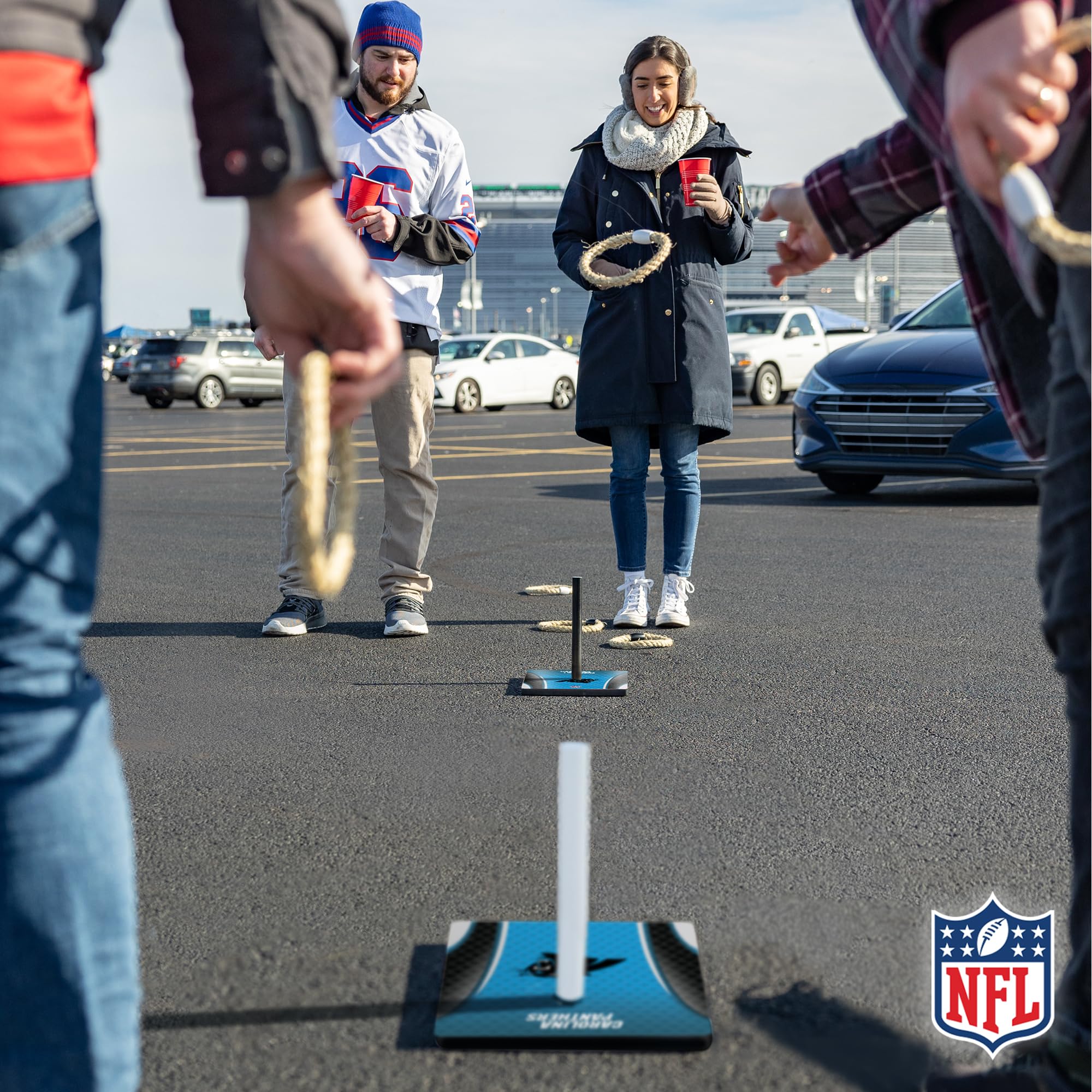 Wild Sports NFL Quoits Set with Direct Print HD Team Graphics – Tailgate Ring Toss Game – Great Gift for Any Football Fan! Ring Toss Family Outdoor Games for The Beach, BBQ, or Tailgate Party - Sports Collectibles, Sports Memorabilia, Sports Fan Shop, Sports Gifts