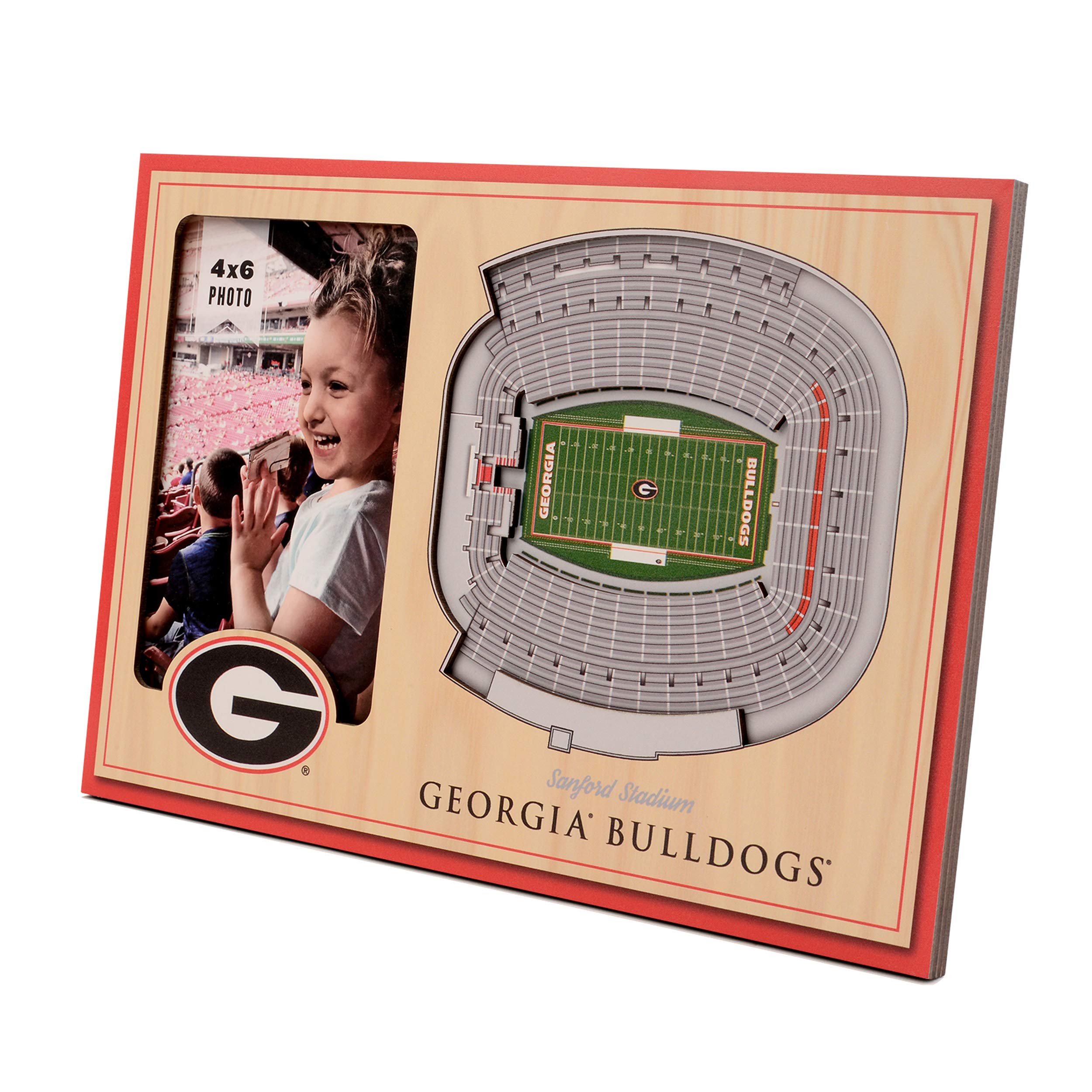 YouTheFan NCAA Georgia Bulldogs 3D StadiumView Picture Frame - Sanford Stadium 12" x 8" - Sports Collectibles, Sports Memorabilia, Sports Fan Shop, Sports Gifts
