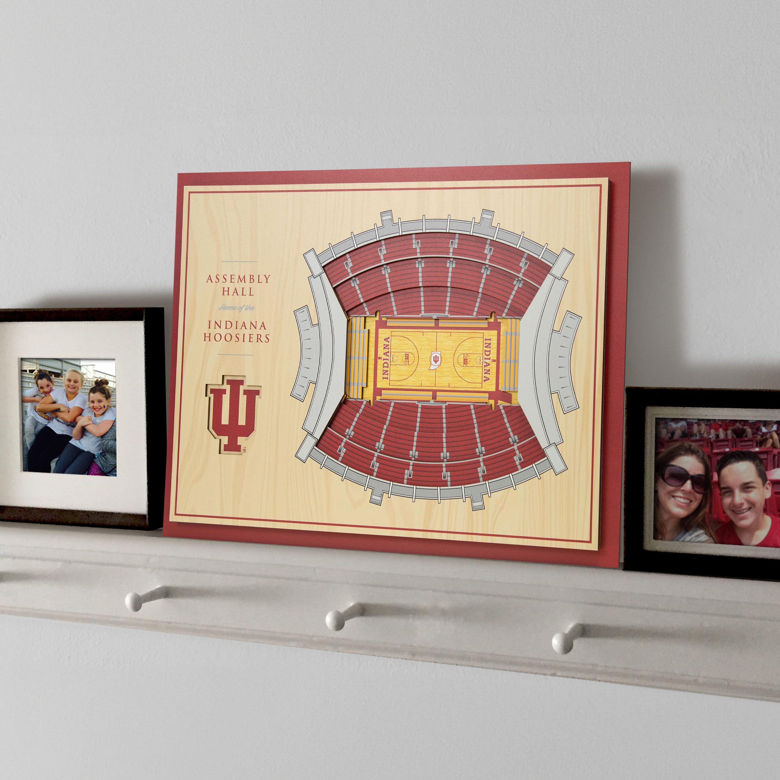 YouTheFan NCAA Indiana Hoosiers 5-Layer StadiumView 3D Wall Art - Assembly Hall, 13.00" x 17.00" - Sports Collectibles, Sports Memorabilia, Sports Fan Shop, Sports Gifts