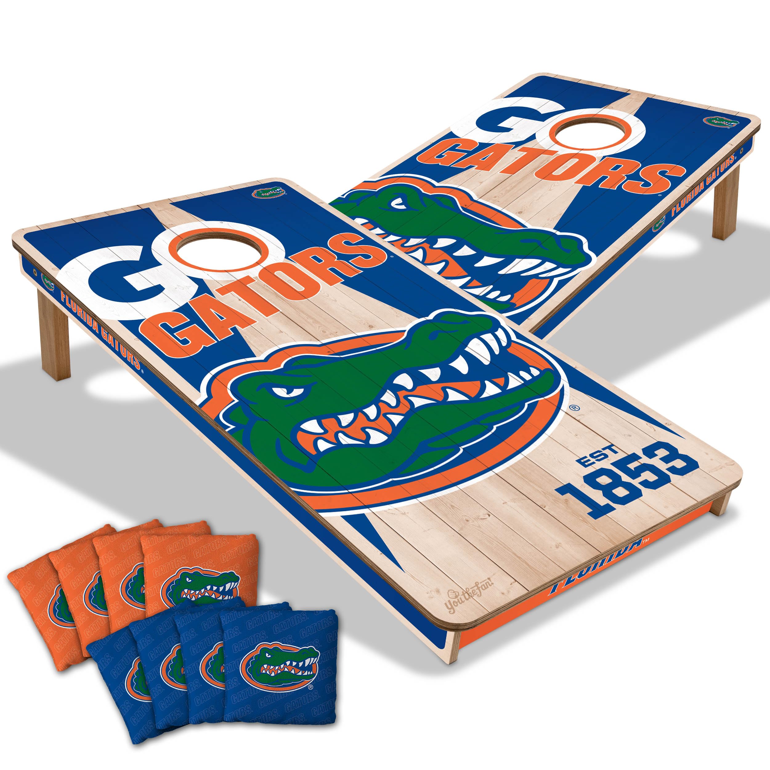 YouTheFan NCAA Florida Gators 2’ x 4’ Professional Wood Cornhole Game with Logo Bags - Sports Collectibles, Sports Memorabilia, Sports Fan Shop, Sports Gifts
