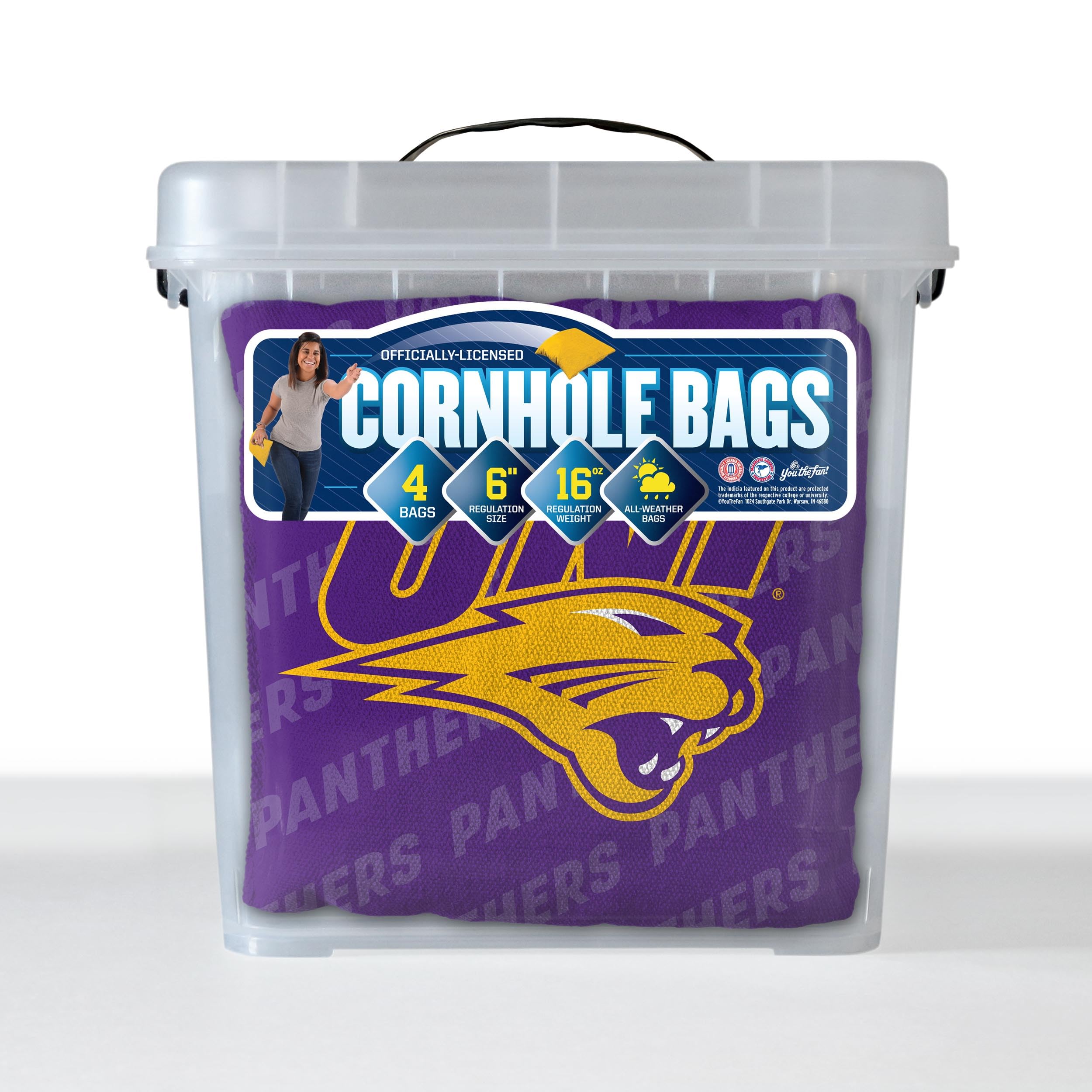 YouTheFan NCAA Northern Iowa Panthers Cornhole Bags - 4PK - Purple - Sports Collectibles, Sports Memorabilia, Sports Fan Shop, Sports Gifts