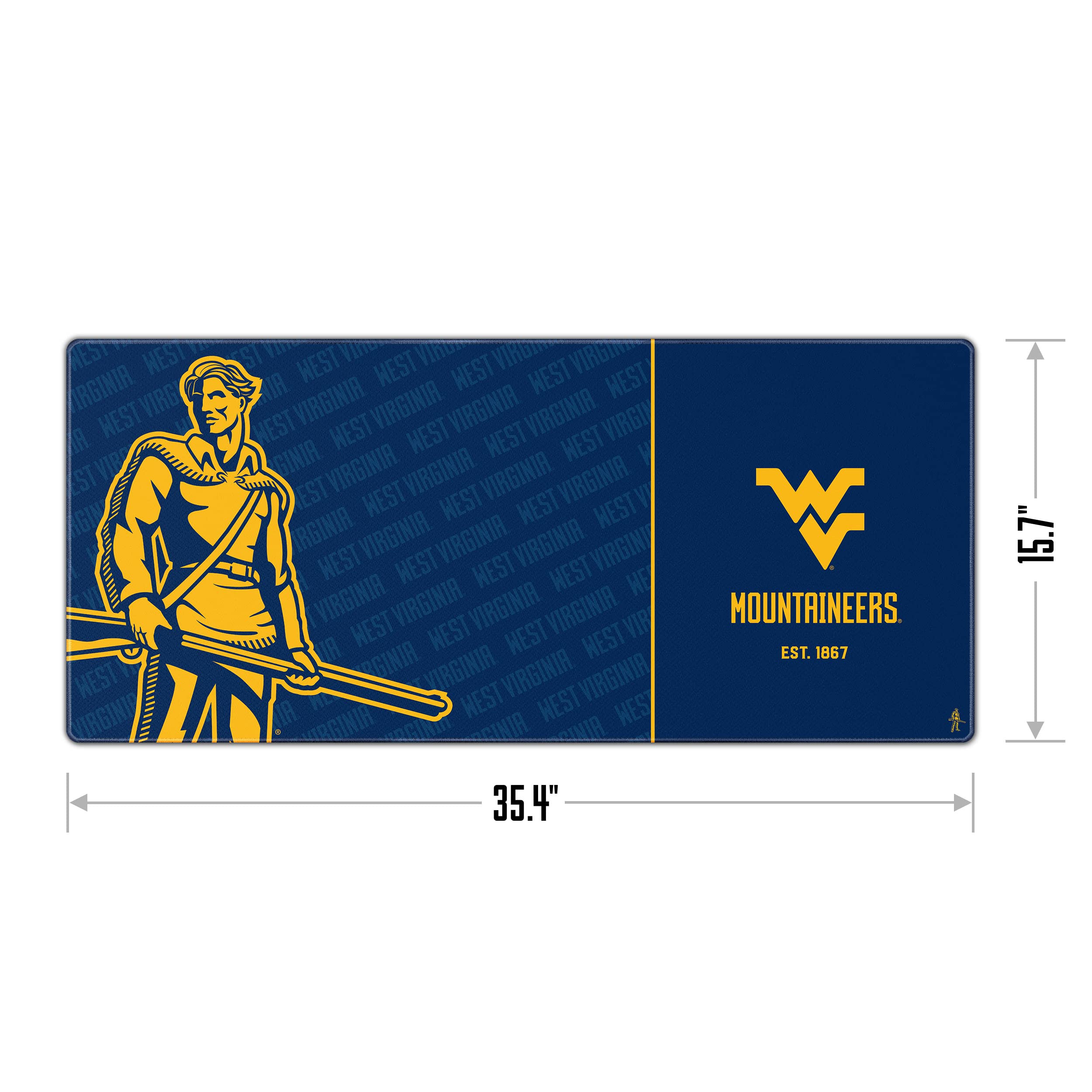 YouTheFan NCAA West Virginia Mountaineers Logo Series Desk Pad - Sports Collectibles, Sports Memorabilia, Sports Fan Shop, Sports Gifts
