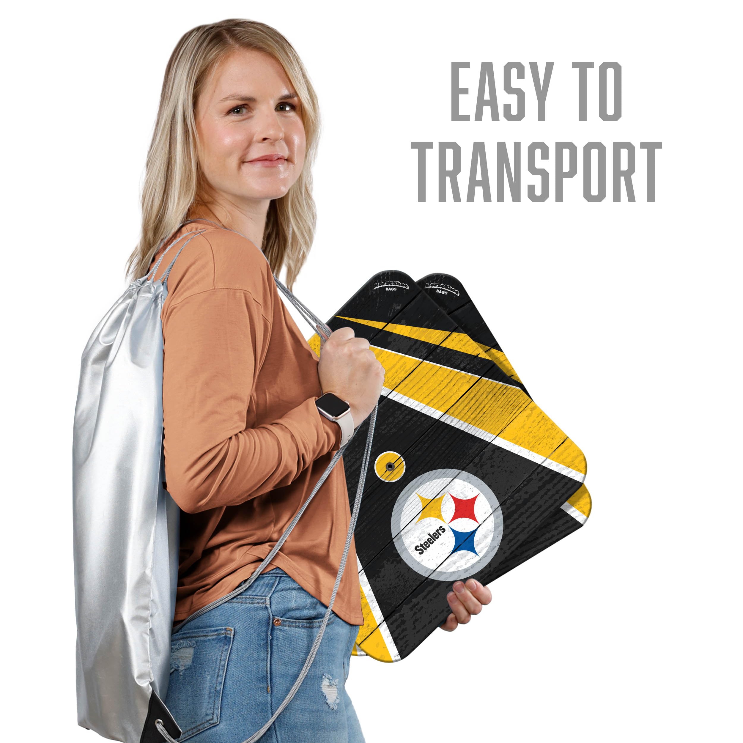 YouTheFan NFL Pittsburgh Steelers Horseshoe Bags Game - Sports Collectibles, Sports Memorabilia, Sports Fan Shop, Sports Gifts
