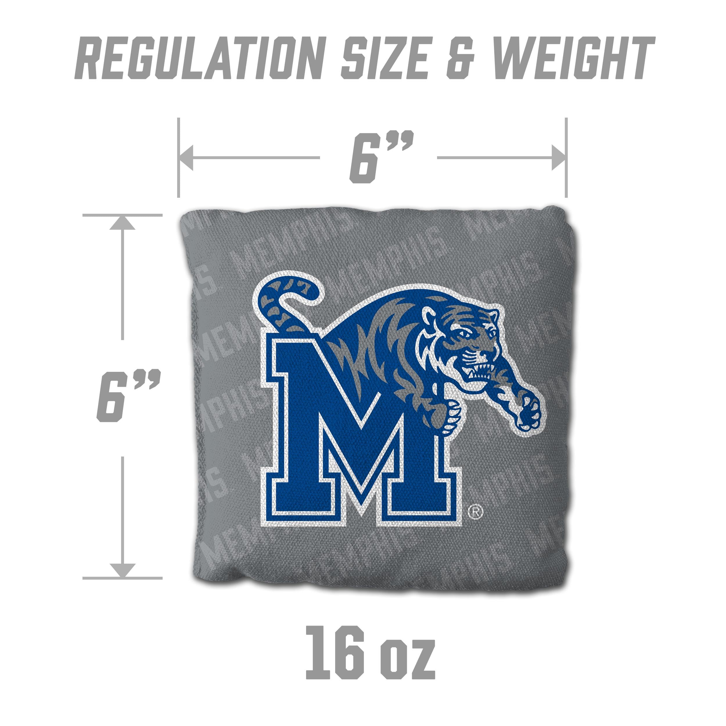 YouTheFan NCAA Memphis Tigers Cornhole Bags - 4PK - Grey - Sports Collectibles, Sports Memorabilia, Sports Fan Shop, Sports Gifts
