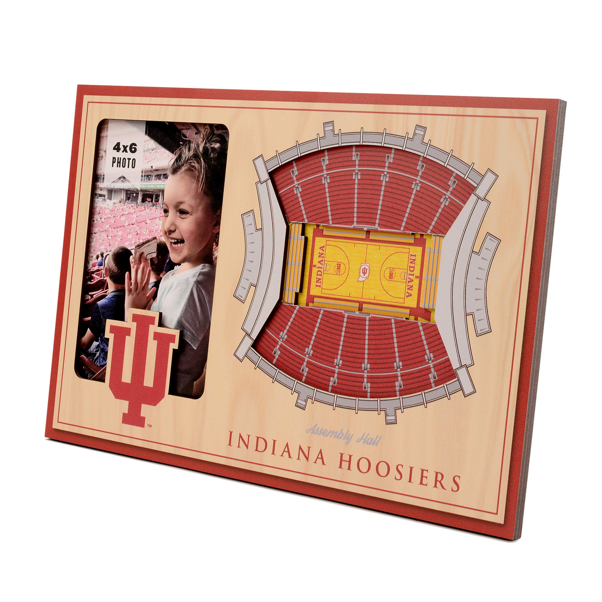 YouTheFan NCAA Indiana Hoosiers 3D StadiumView Picture Frame - Assembly Hall - Sports Collectibles, Sports Memorabilia, Sports Fan Shop, Sports Gifts