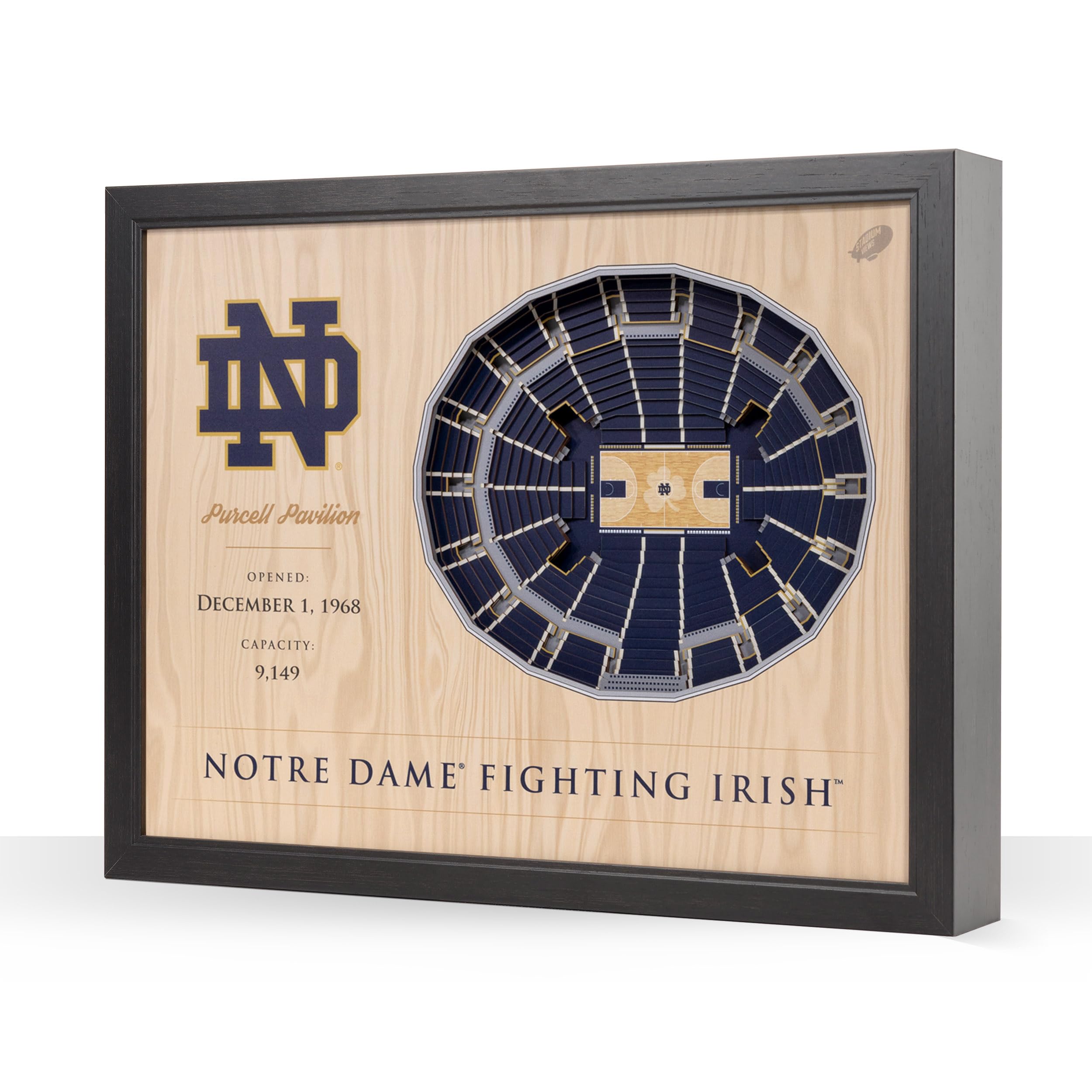 YouTheFan NCAA Notre Dame Fighting Irish 25-Layer StadiumViews 3D Wall Art - Sports Collectibles, Sports Memorabilia, Sports Fan Shop, Sports Gifts